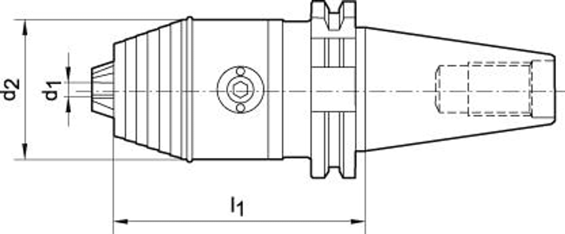 

Uchwyt wiertarski precyzyjny CNC DIN69871 R/L R/L 0,5-13 SK50 WTE