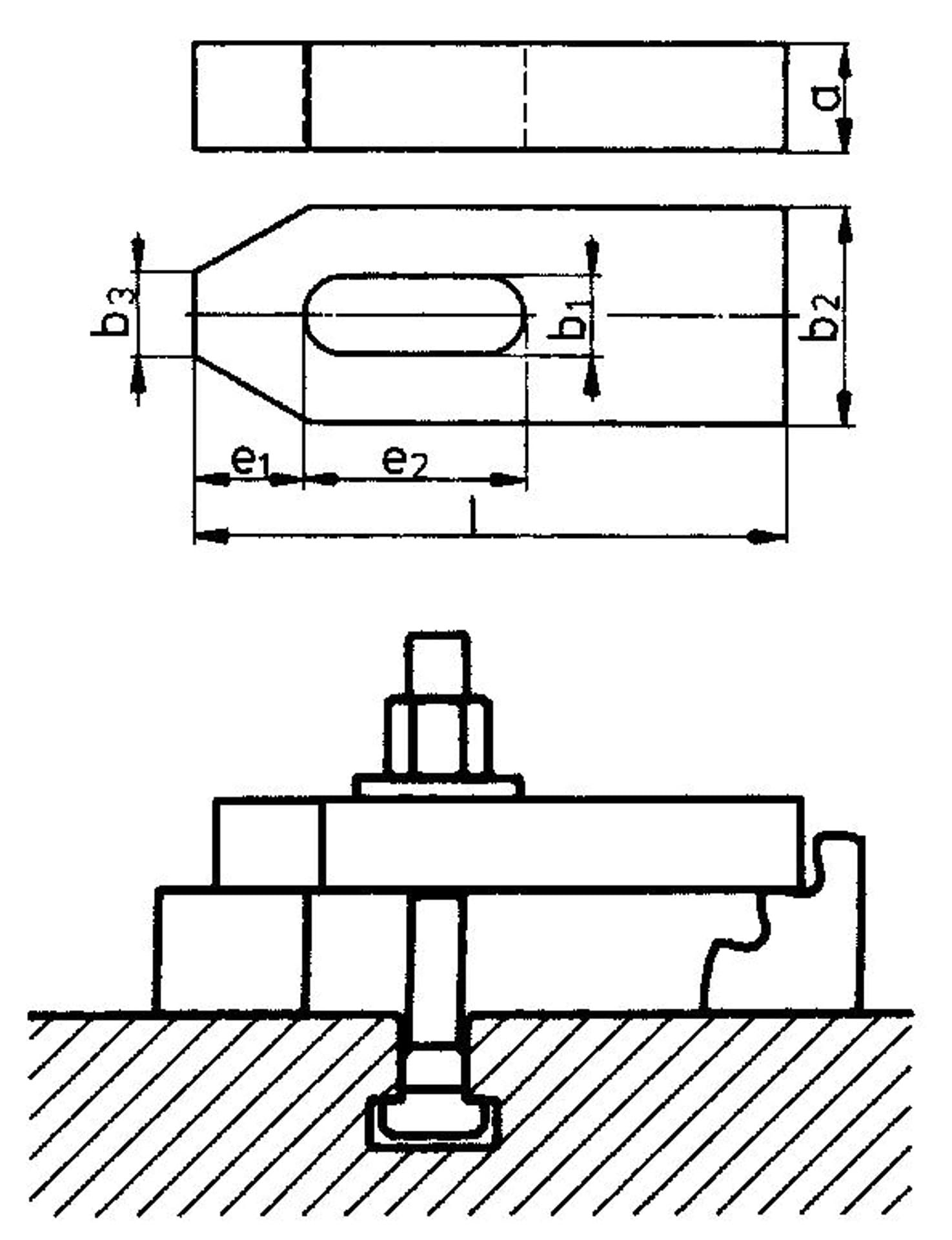 

Łapa dociskowa pojedyncza DIN6314 14x125mm AMF