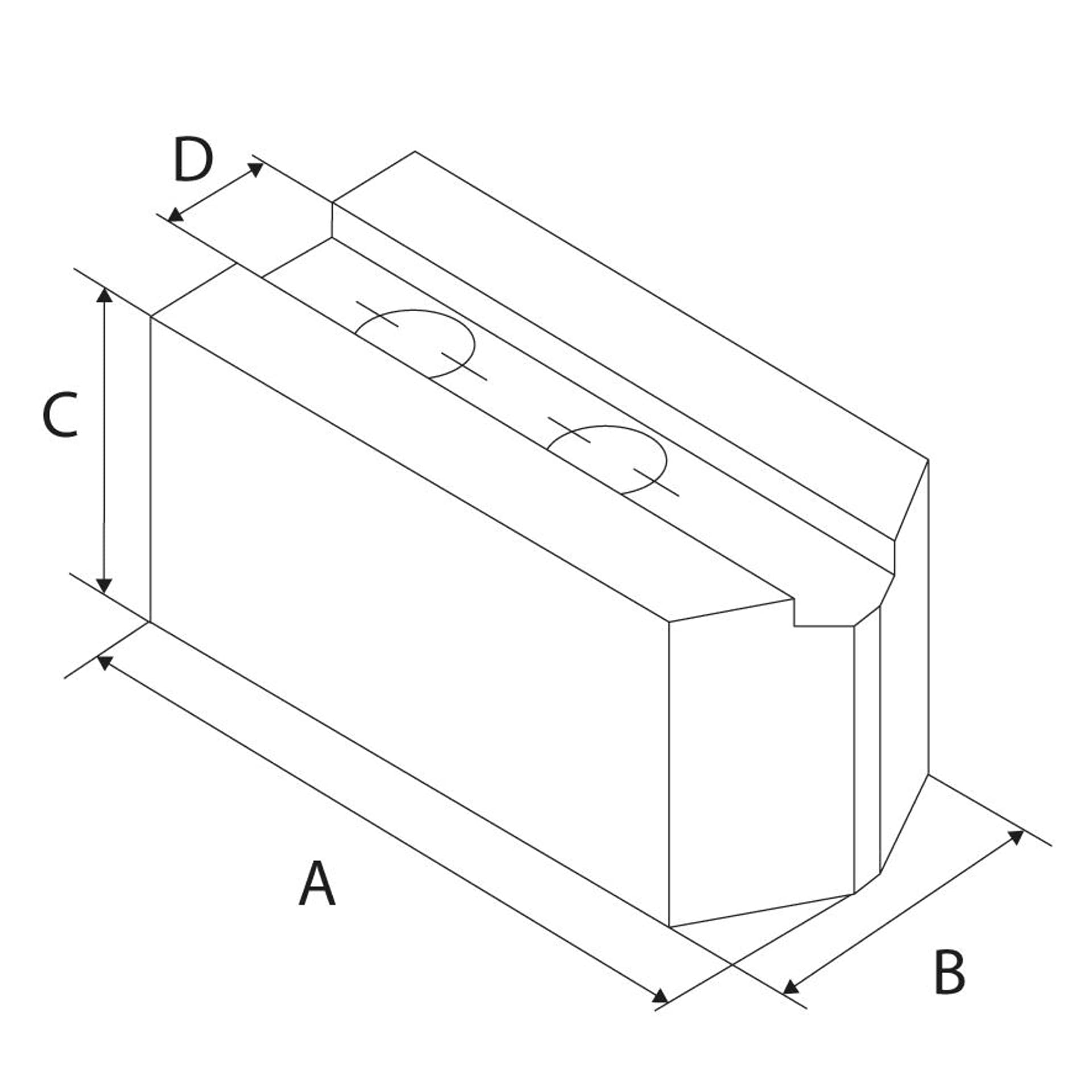 

Szczęka nasadzana, uzębienie 1,5x60 95x80x35mm N14 Kitagawa