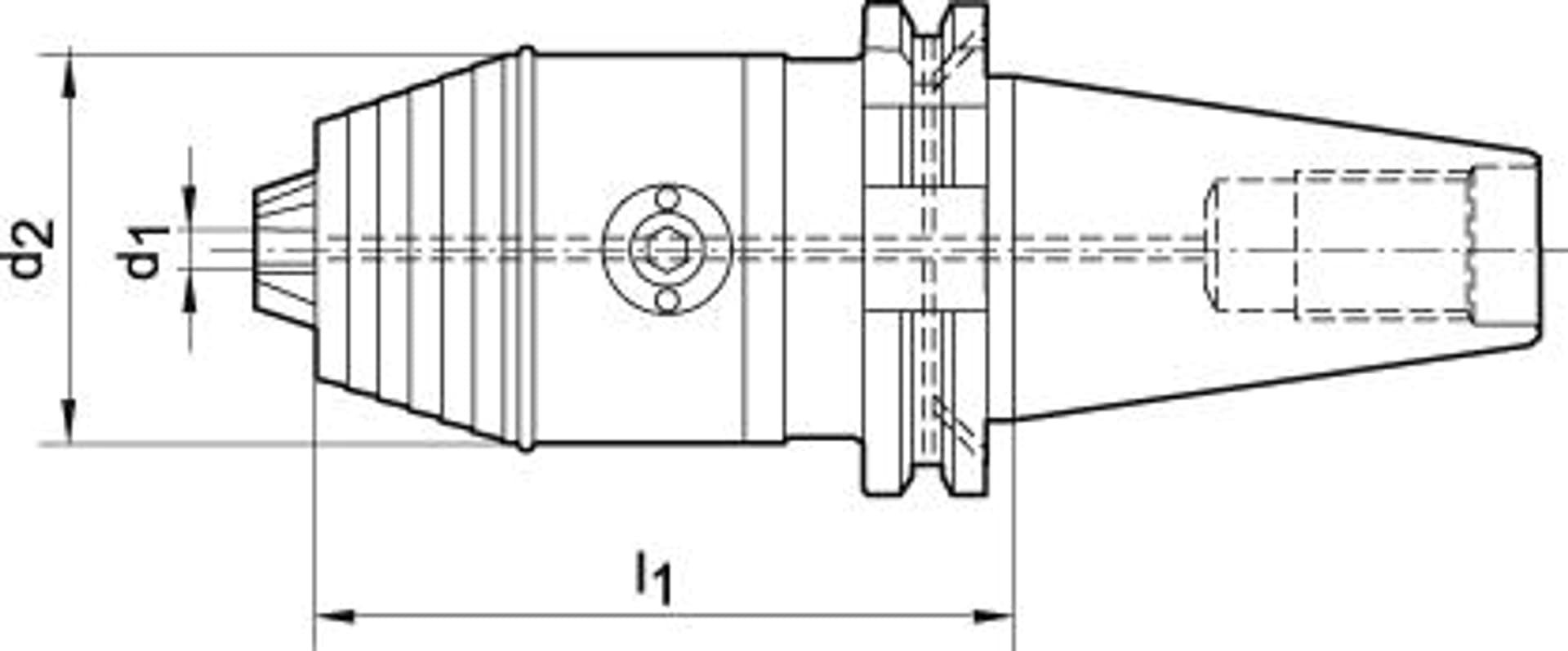 

Uchwyt wiertarski precyzyjny CNC DIN69871 ADB R/L 0,5-13 SK50 WTE
