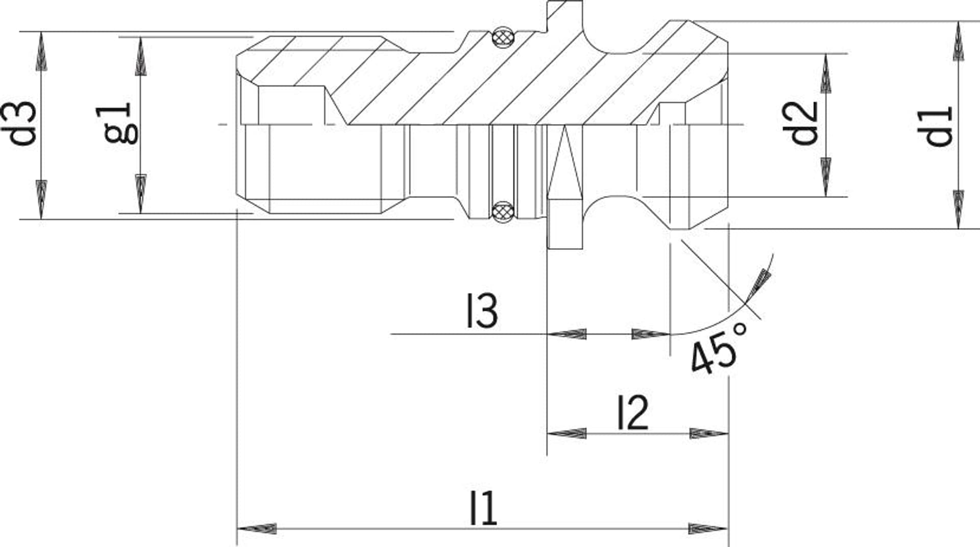 

Sworzen dociag.ISO7388IIBSK50-M24,z uszczelnieniemHAIMER