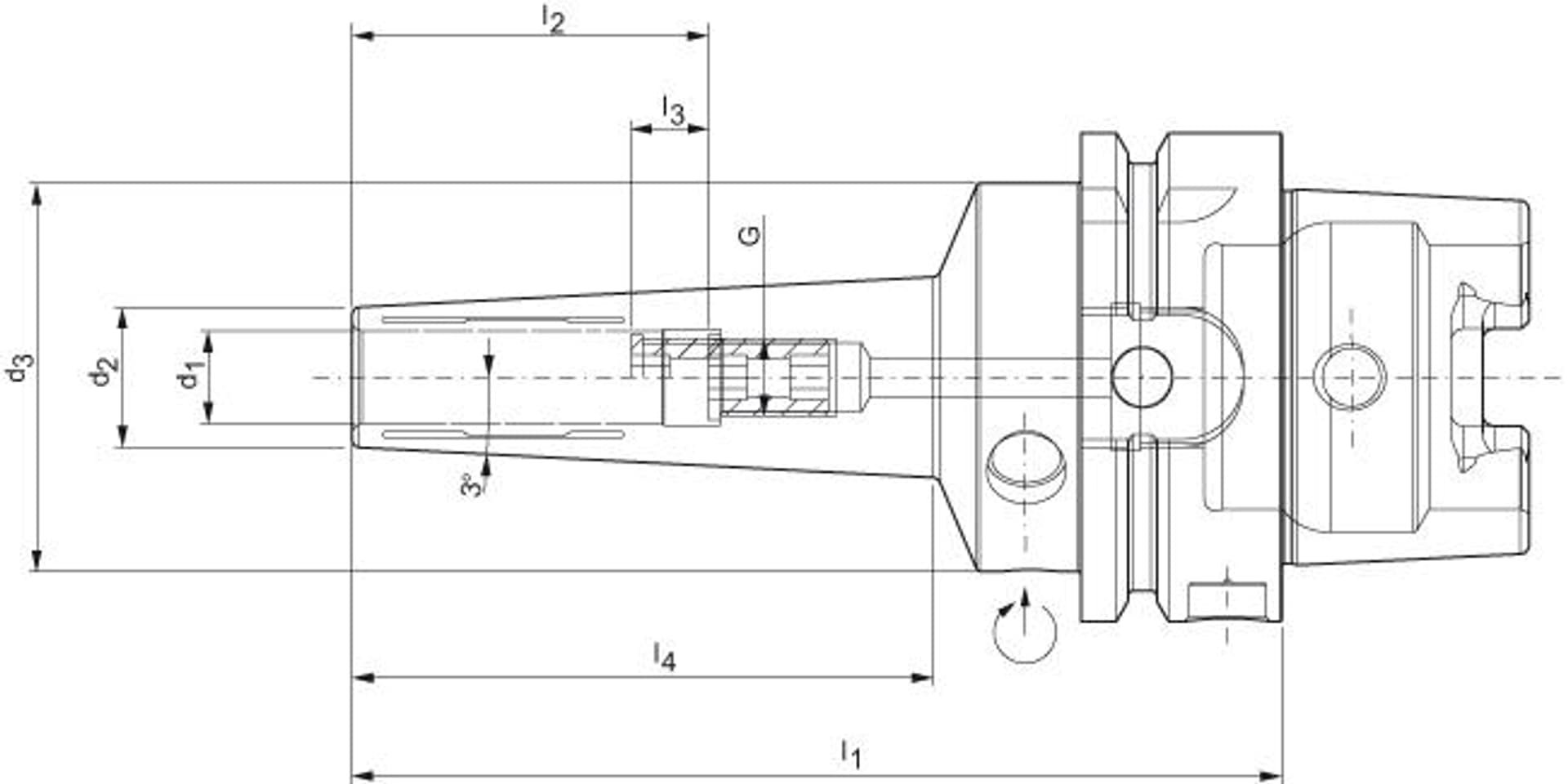 

Uchwyt zaciskowy precyzyjny HPH Multi3 6mm HSK-A63 WTE