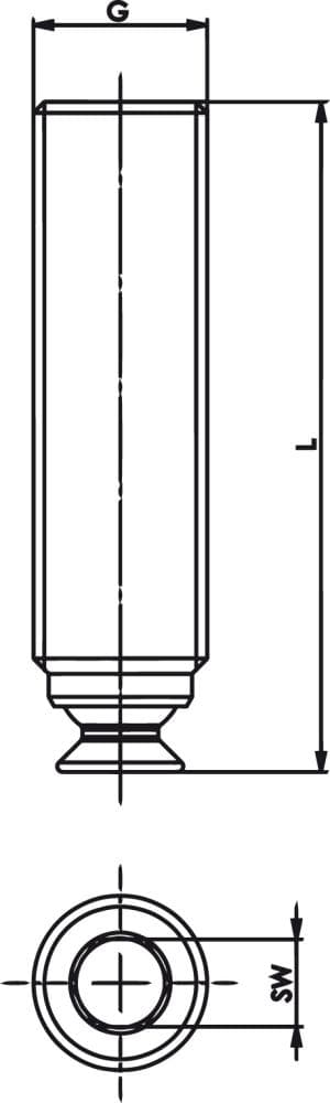 

Stozkowa sruba dociskowa 7600S-43 AMF