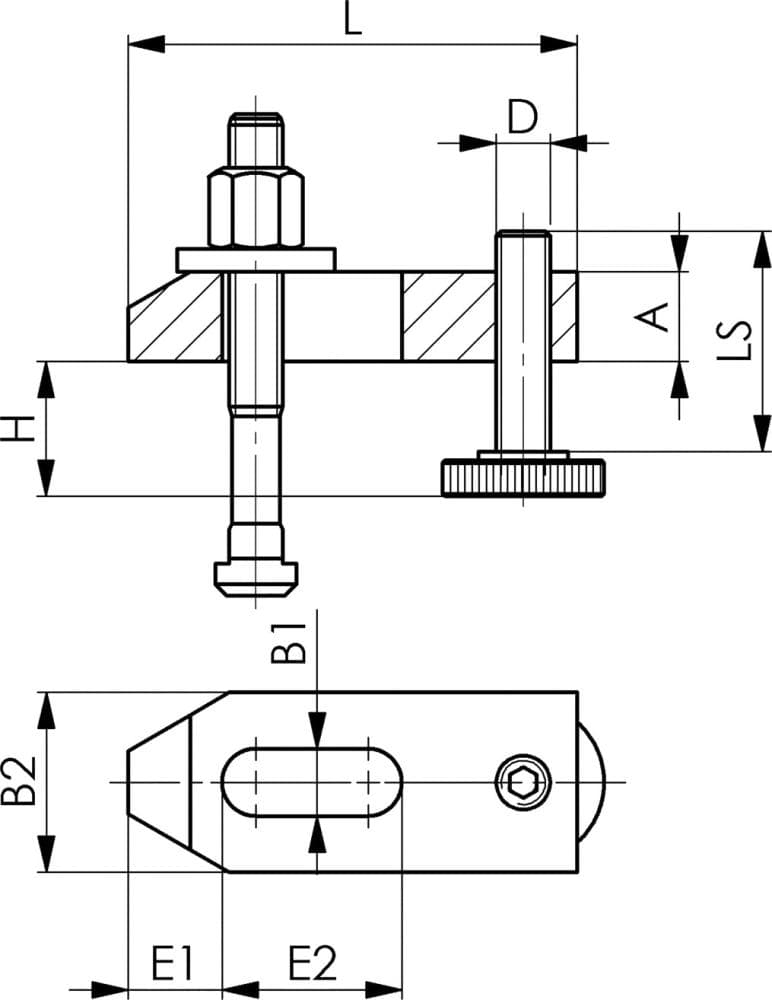 

Łapa dociskowa ukośna DIN6314V 12/10-40mm AMF