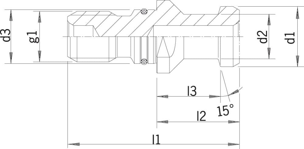

Sworzen dociag.DIN69872 BSK50-M24,z uszczelnieniemHAIMER