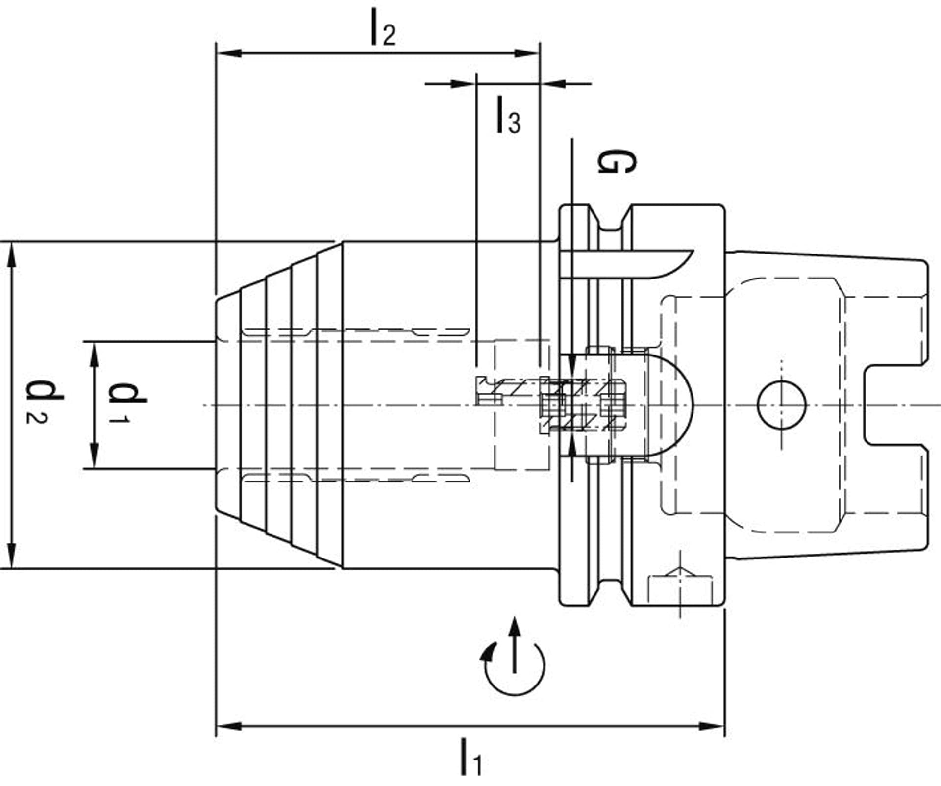 

Uchwyt zaciskowy hydrauliczny DIN69893 20x80mm HSK-A63 WTE