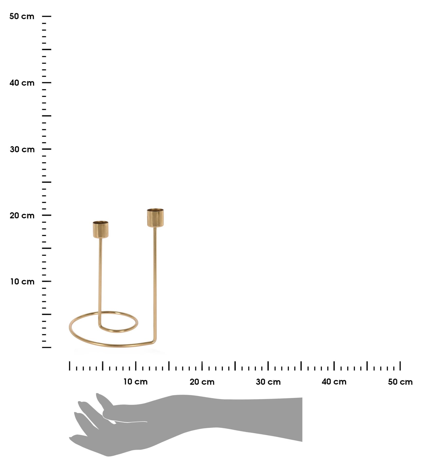 

Designerski świecznik złoty wzór 1