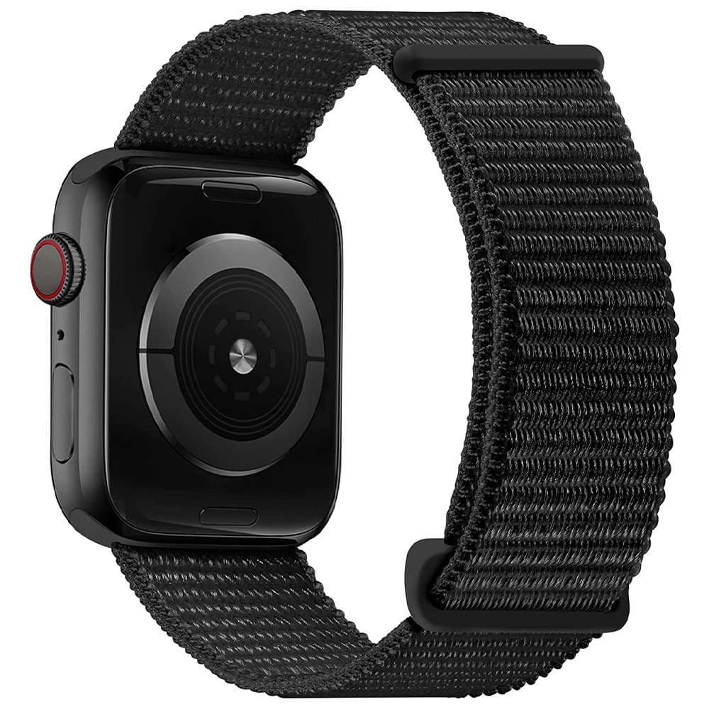 

Pasek Alogy Nylon Strap z rzepem do Apple Watch 1/2/3/4/5/6/7/8/SE/Ultra (42/44/45/49mm) Czarny, 42/44/45/49mm) czarn