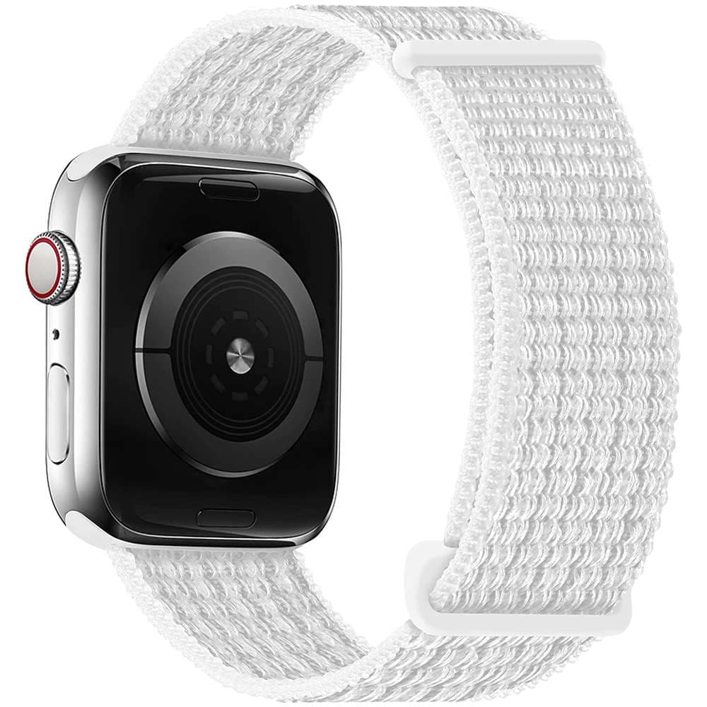 

Pasek Alogy Nylon Strap z rzepem do Apple Watch 1/2/3/4/5/6/7/8/SE/Ultra (42/44/45/49mm) Biały, 42/44/45/49mm) biał