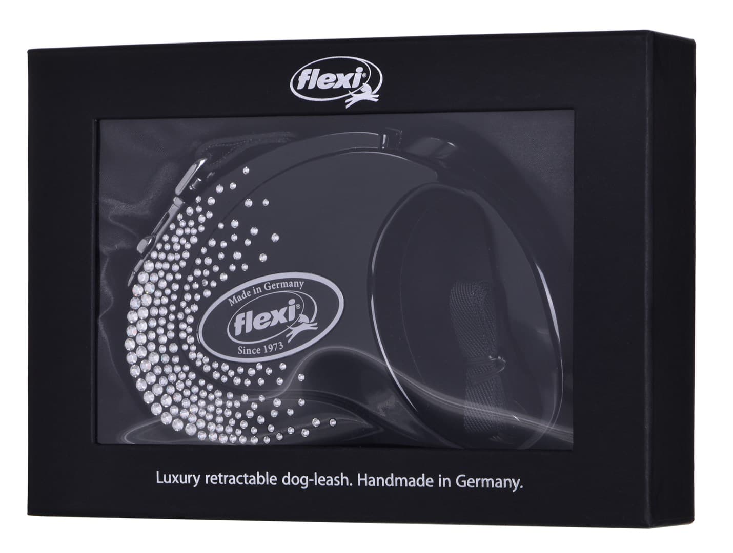

Flexi smycz automatyczna Glam Splash Crystal M 5m czarna