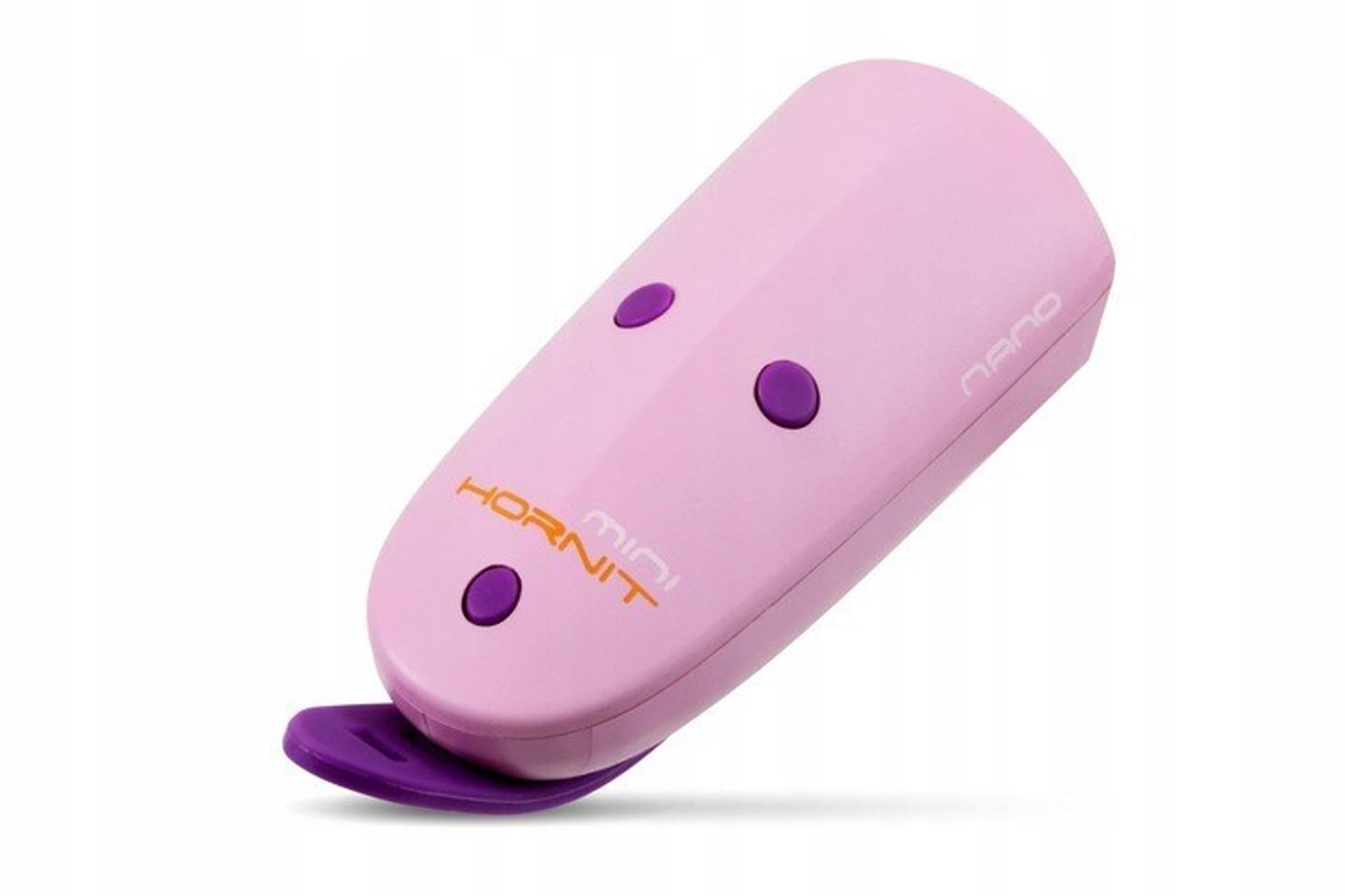

Lampka rowerowa z klaksonem HORNIT Nano Pink /Purple 6266PIP