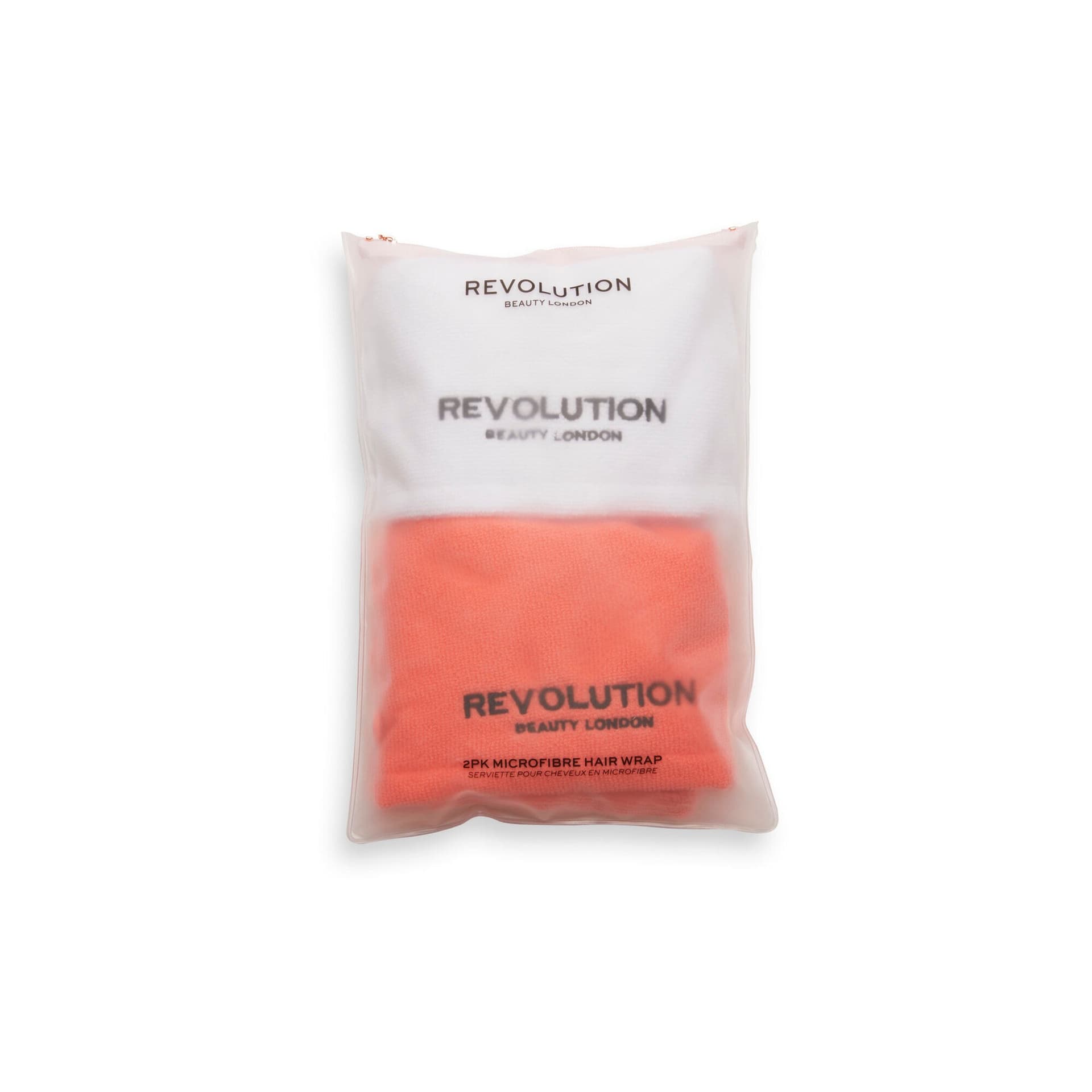 

Revolution Beauty 2pk Plain Microfibre Hair Wraps Ręczniki z mikrofibry do włosów (koralowy i biały) 1op.-2szt, Koralowy i biały) 1op.-2sz
