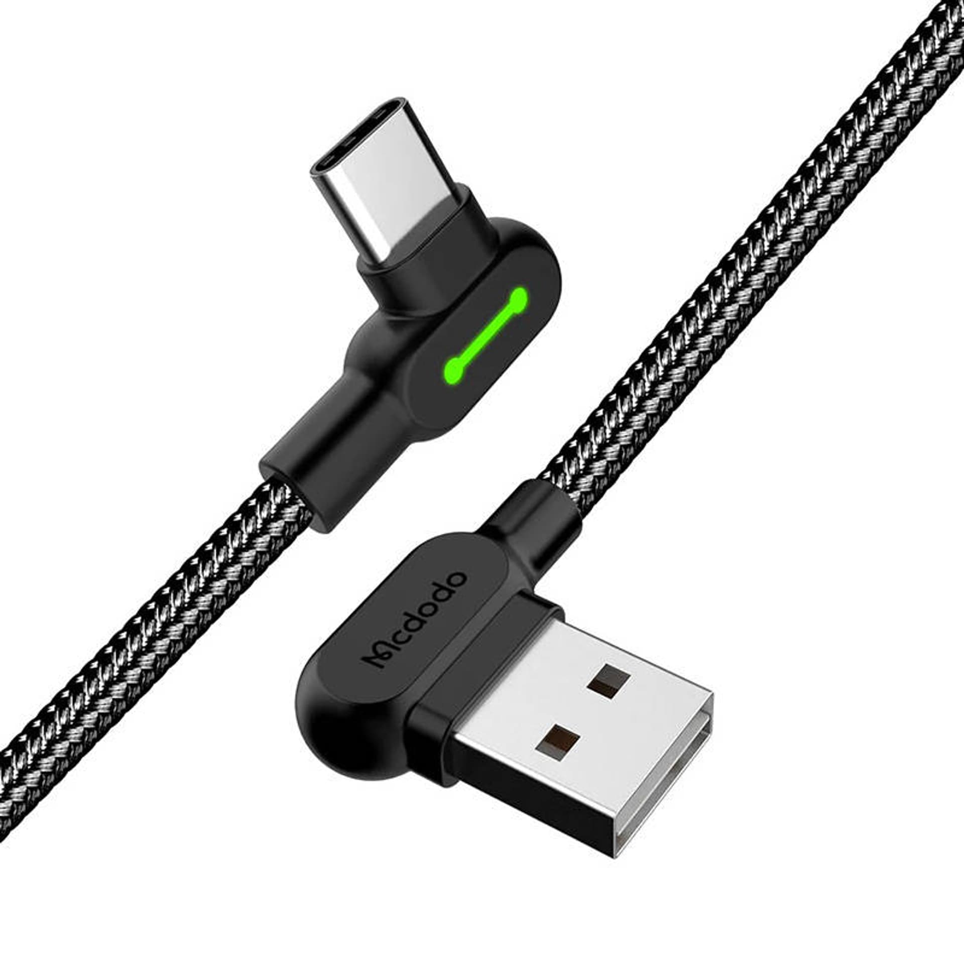 

Kabel USB do USB-C kątowy Mcdodo CA-5283 LED, 3m (czarny)