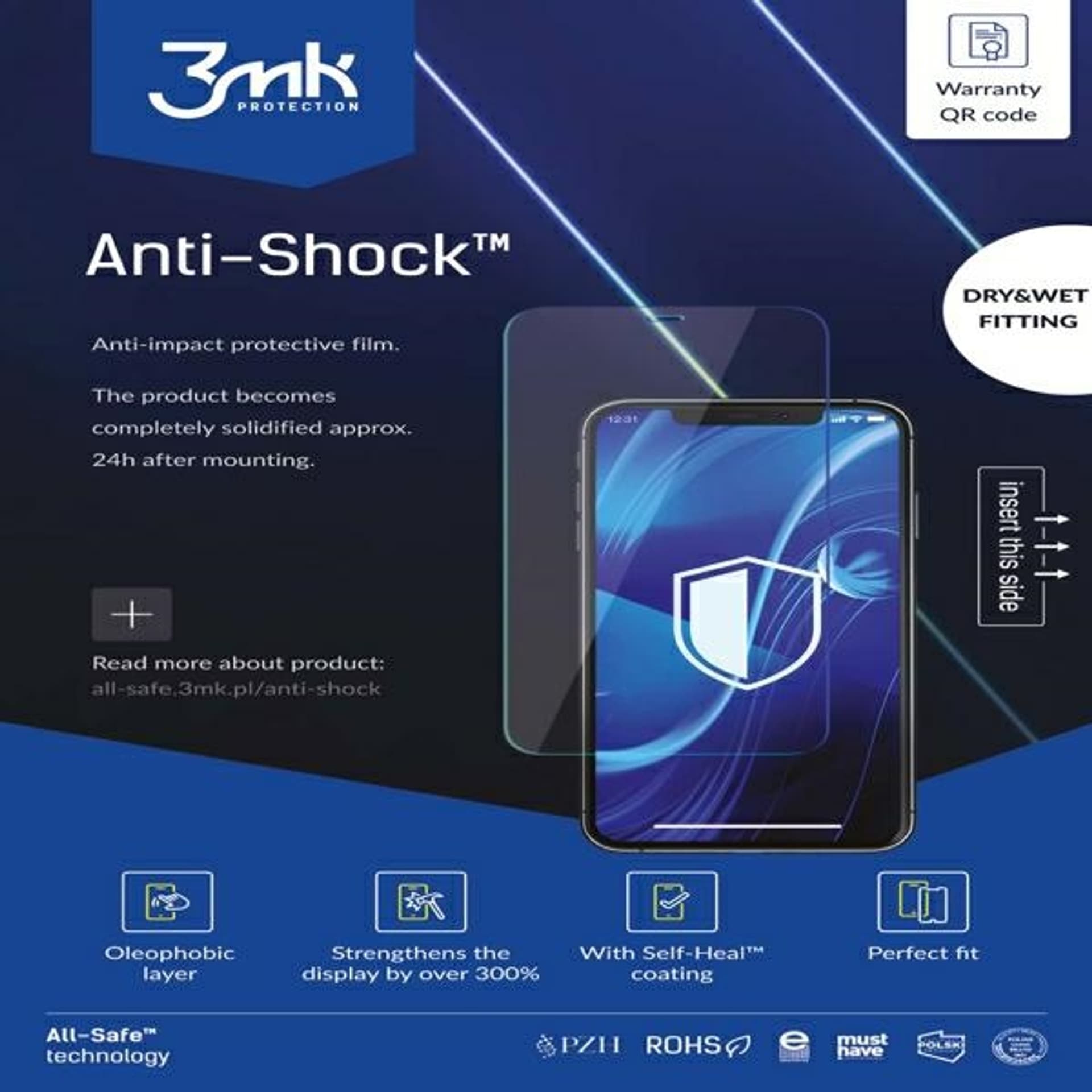 

3MK All-In-One Anti-Shock Phone suchy/mokry montaż 5 szt.