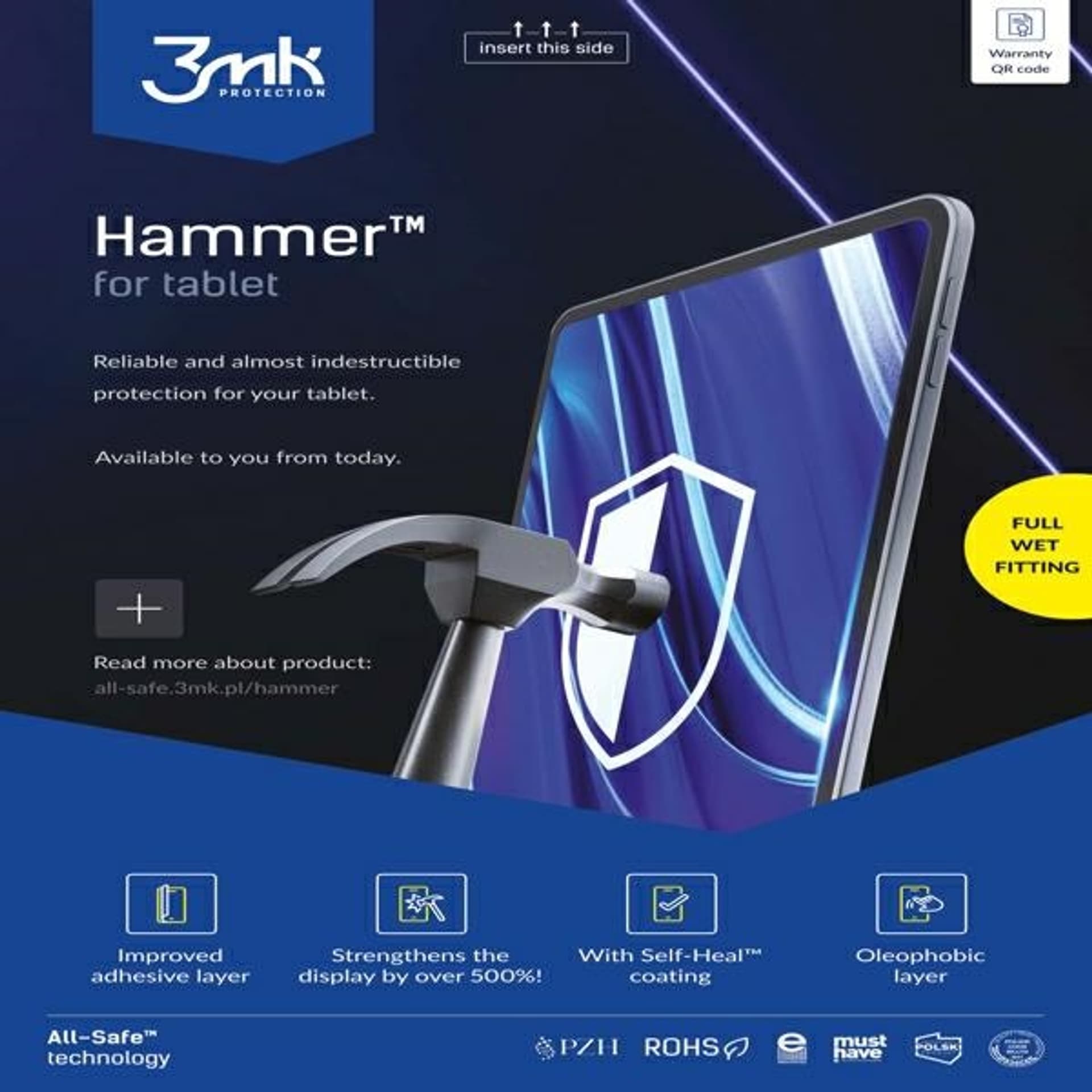 

3MK All-In-One Hammer Tablet mokry montaż 5 szt.