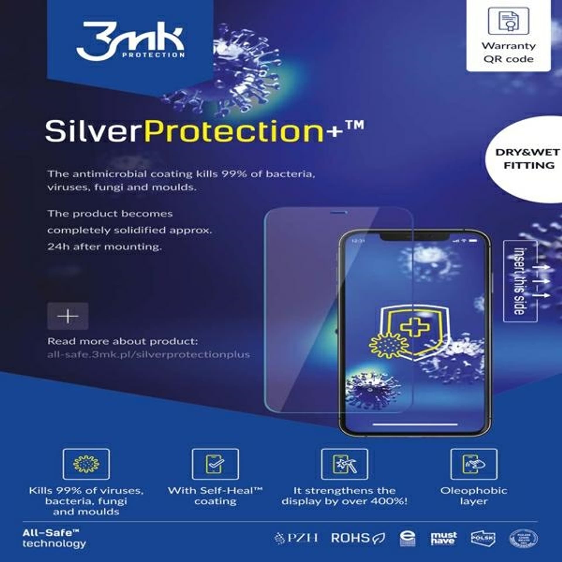 

3MK All-In-One SilverProtection+ Phone mokry montaż 5 szt.