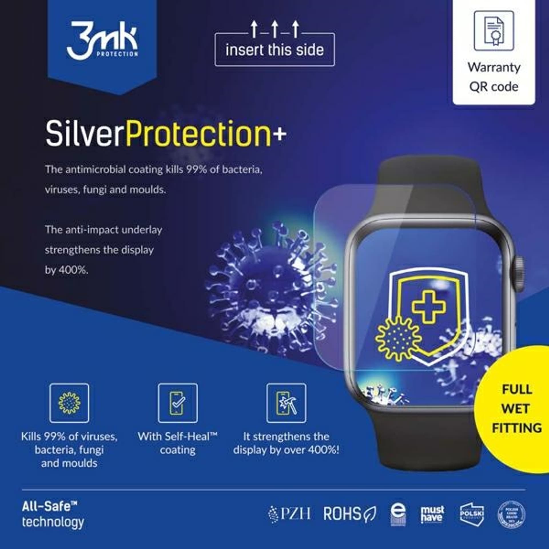 

3MK All-In-One SilverProtection+ Watch mokry montaż 5 szt.