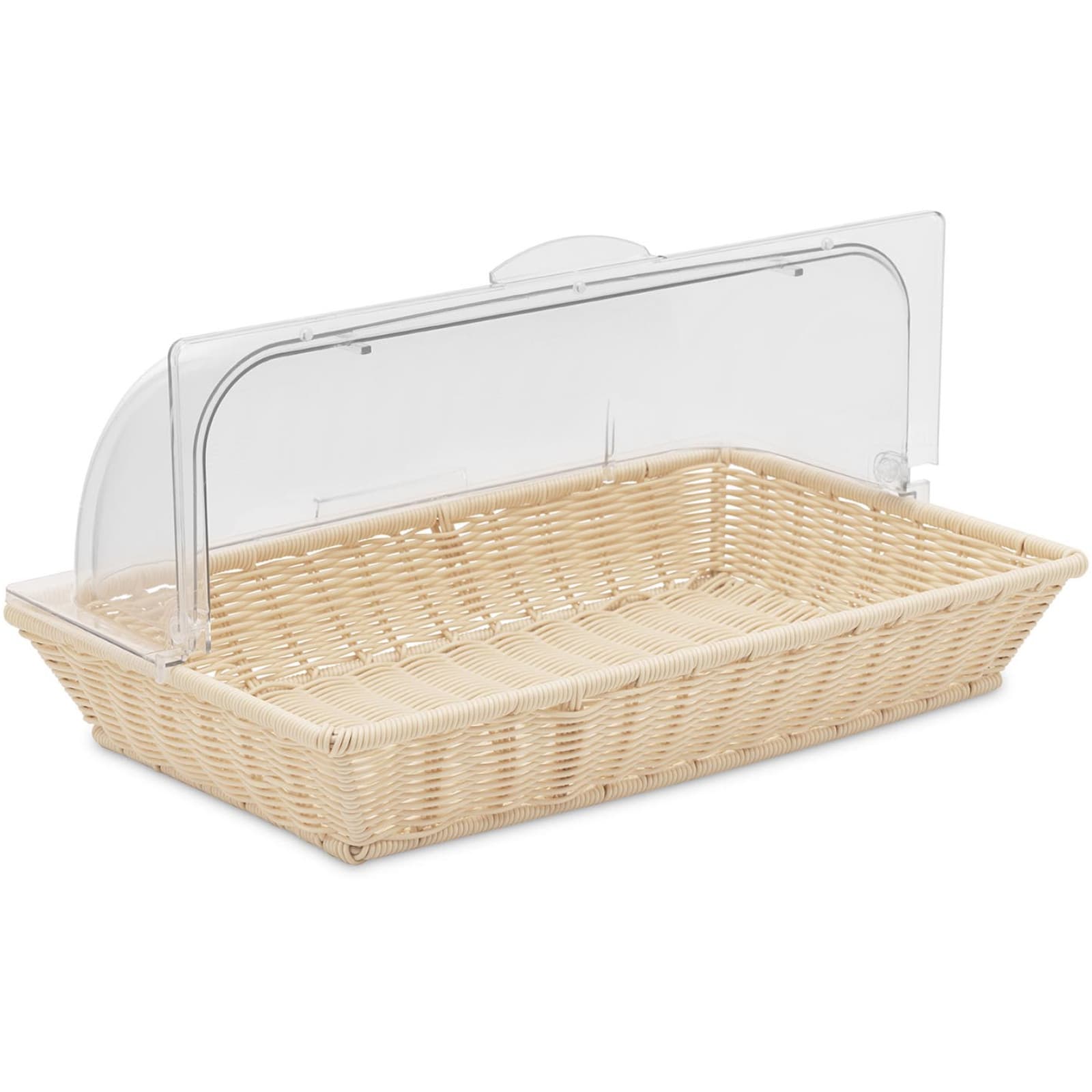 

Kosz do pieczywa prostokątny z pokrywą rolltop 535 x 325 x 250 mm