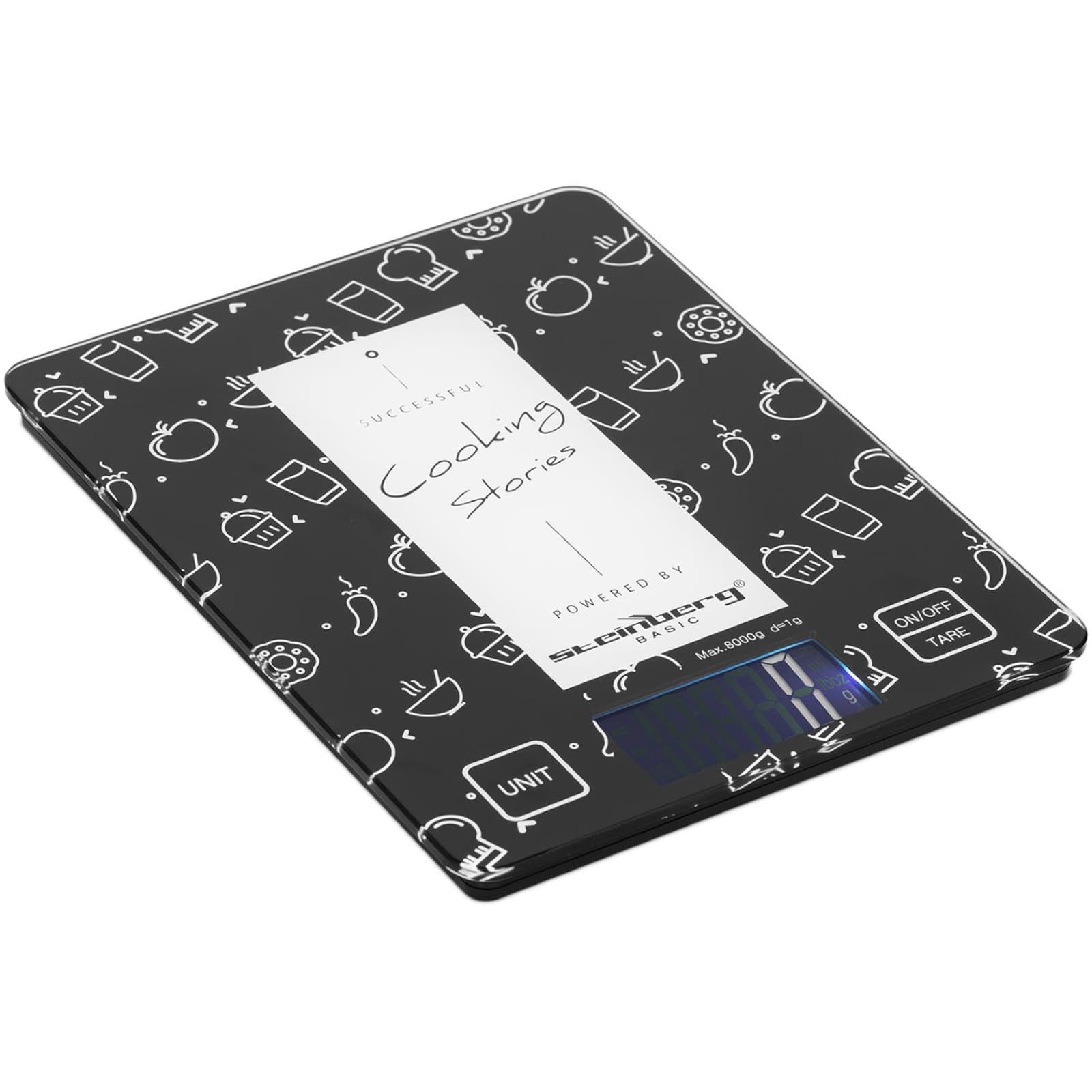 

Waga kuchenna stołowa elektroniczna ze szkła LCD 22 x 17 cm 8 kg / 1 g