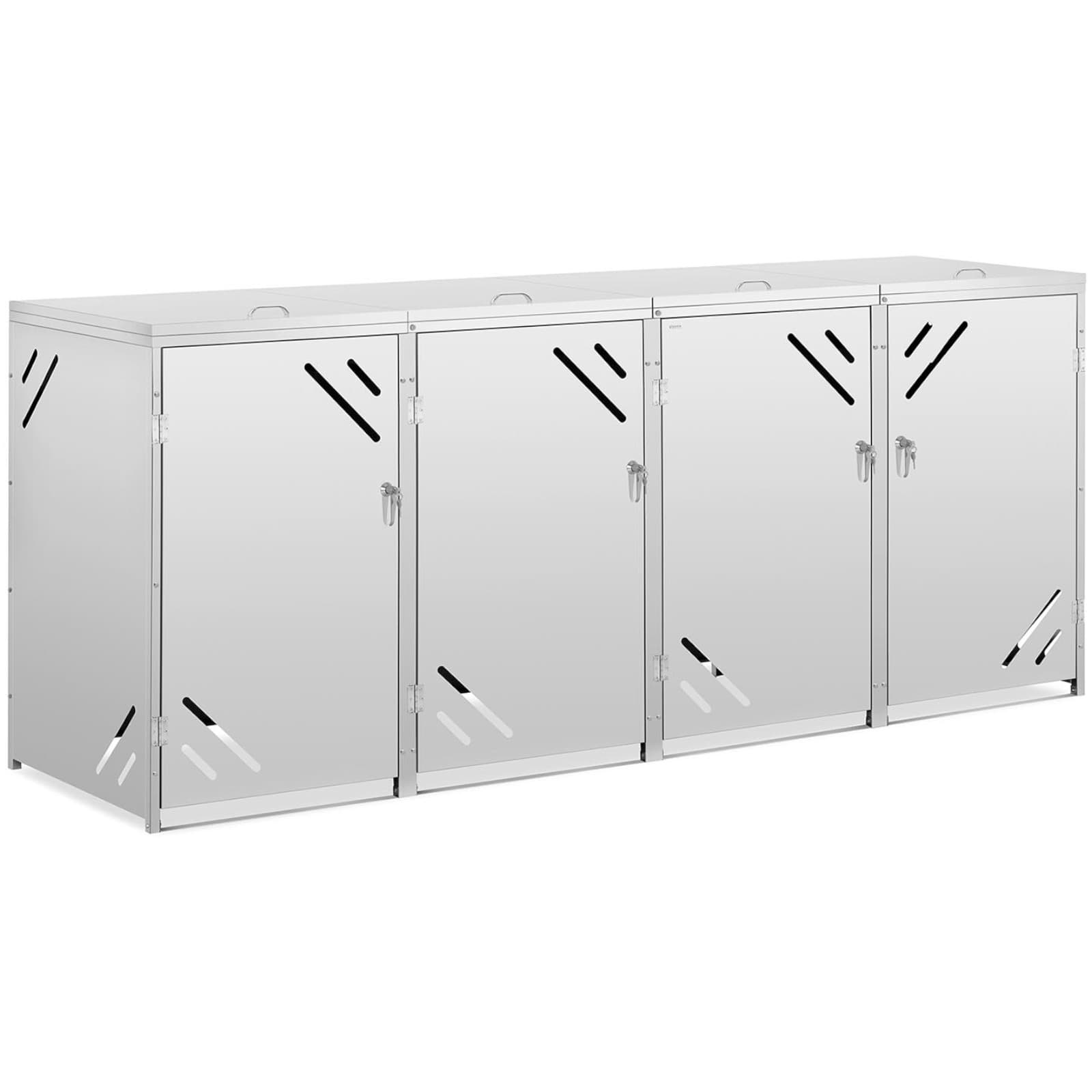 

Osłona obudowa kosza kubła na śmieci poczwórna z ukośnymi otworami STAL 4x 240 l