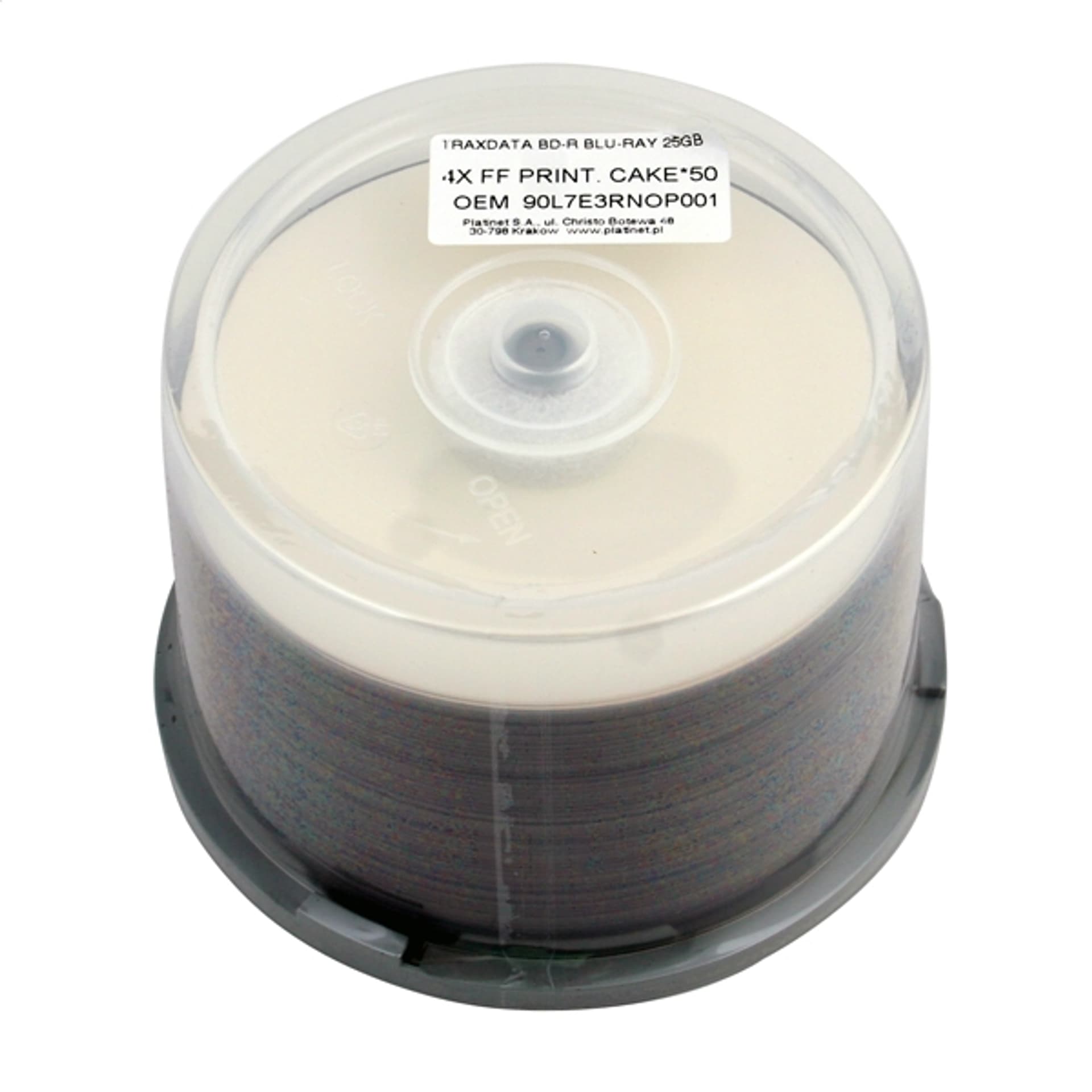 

TRAXDATA RITEK BD-R BLU-RAY 25GB 4X PRINTABLE CAKE*50 90L7E3RNOP001