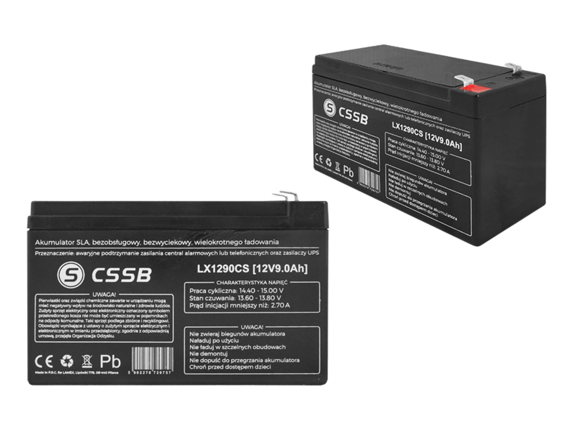 

1 szt. PS Akumulator bezobsługowy SLA 12V 9Ah
