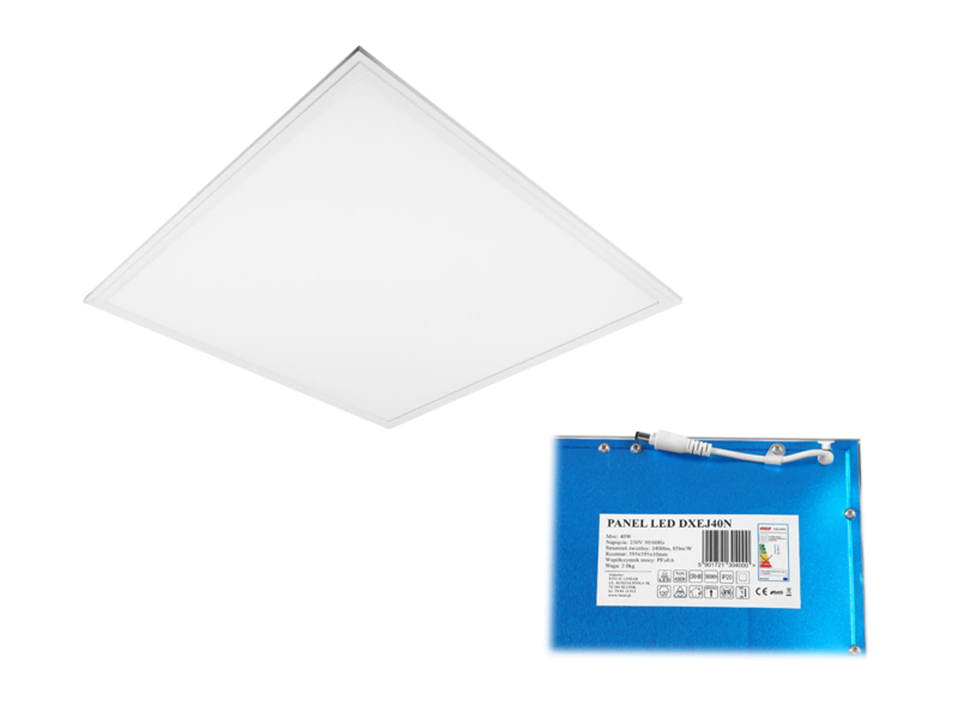 

2 szt. PS Panel LED sufitowy slim 40W Natural white 4000K LD150 595x595mm HQ