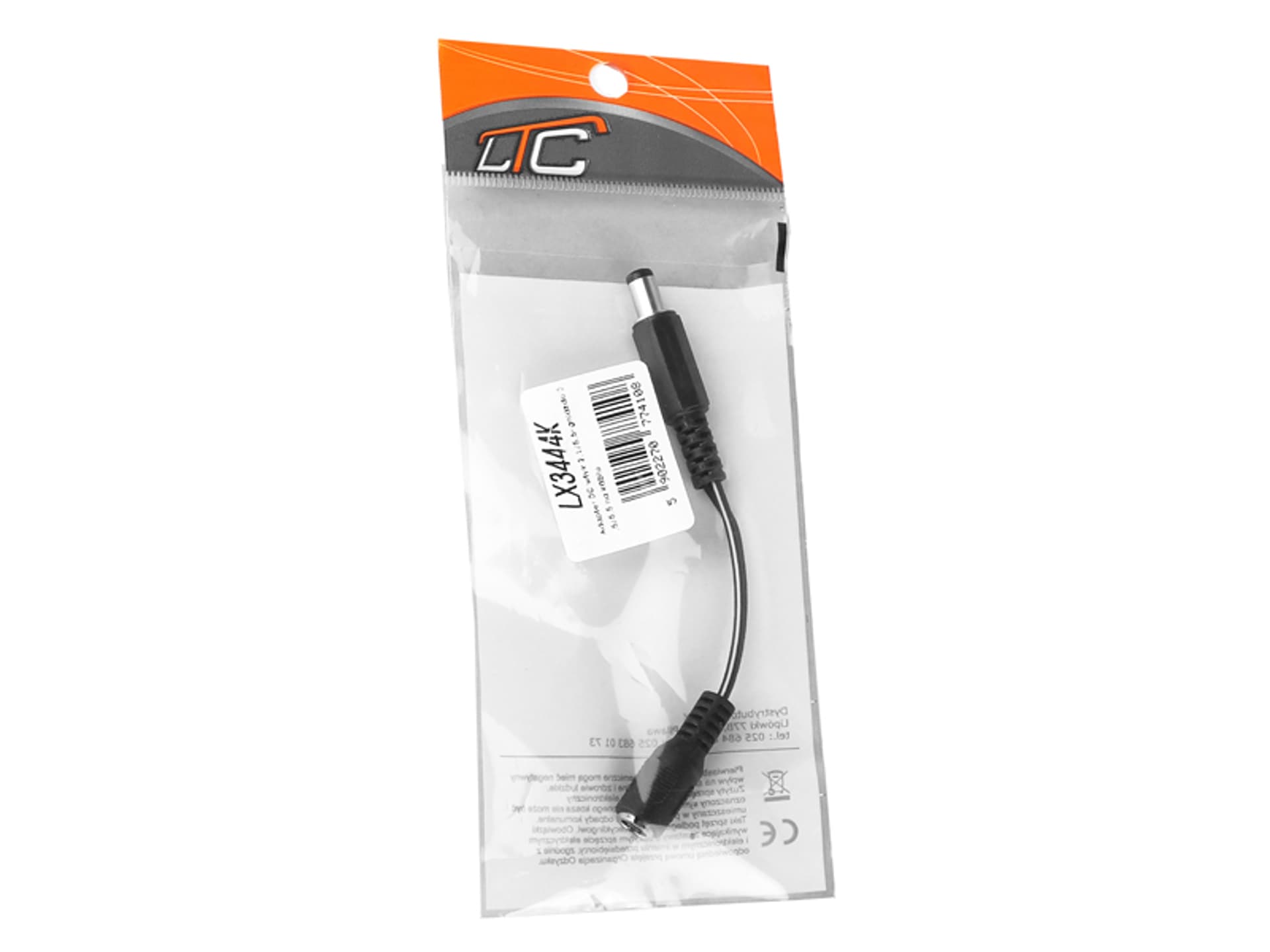 

Adapter DC wtyk 2,1/5,5 - gniazdo 2,5/5,5 na kablu. (1LM)