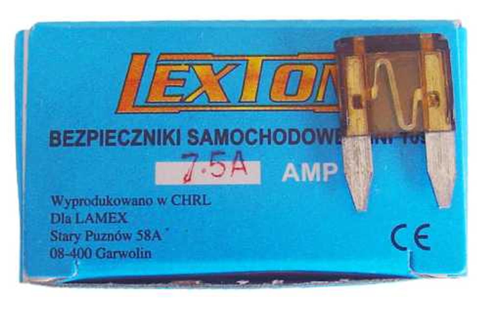 

Bezpiecznik samochodowy mini, 7.5A . (1LM)