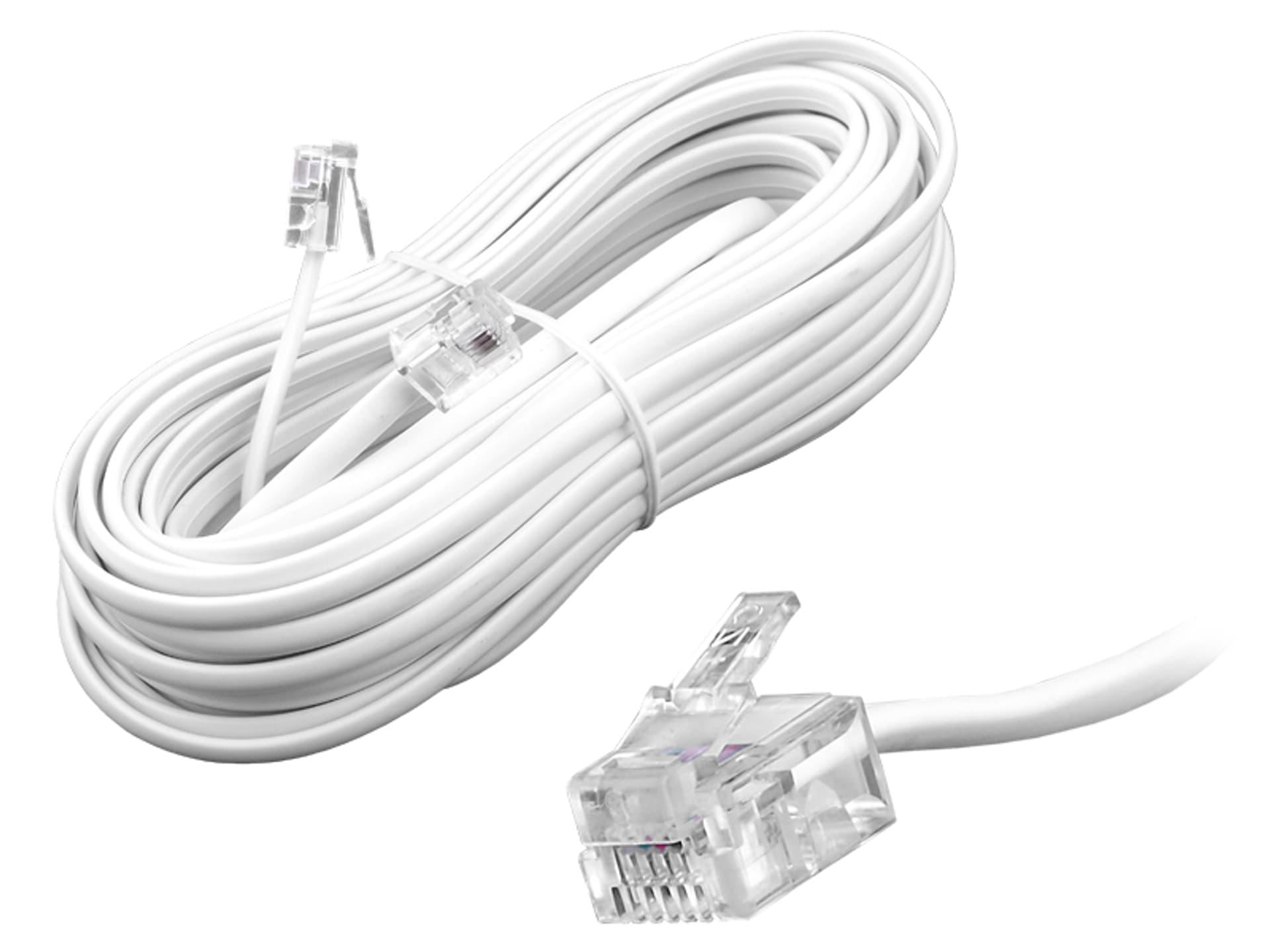 

PS Przyłącze telefoniczne wtyk – wtyk, 10m, białe, proste. (1LM)