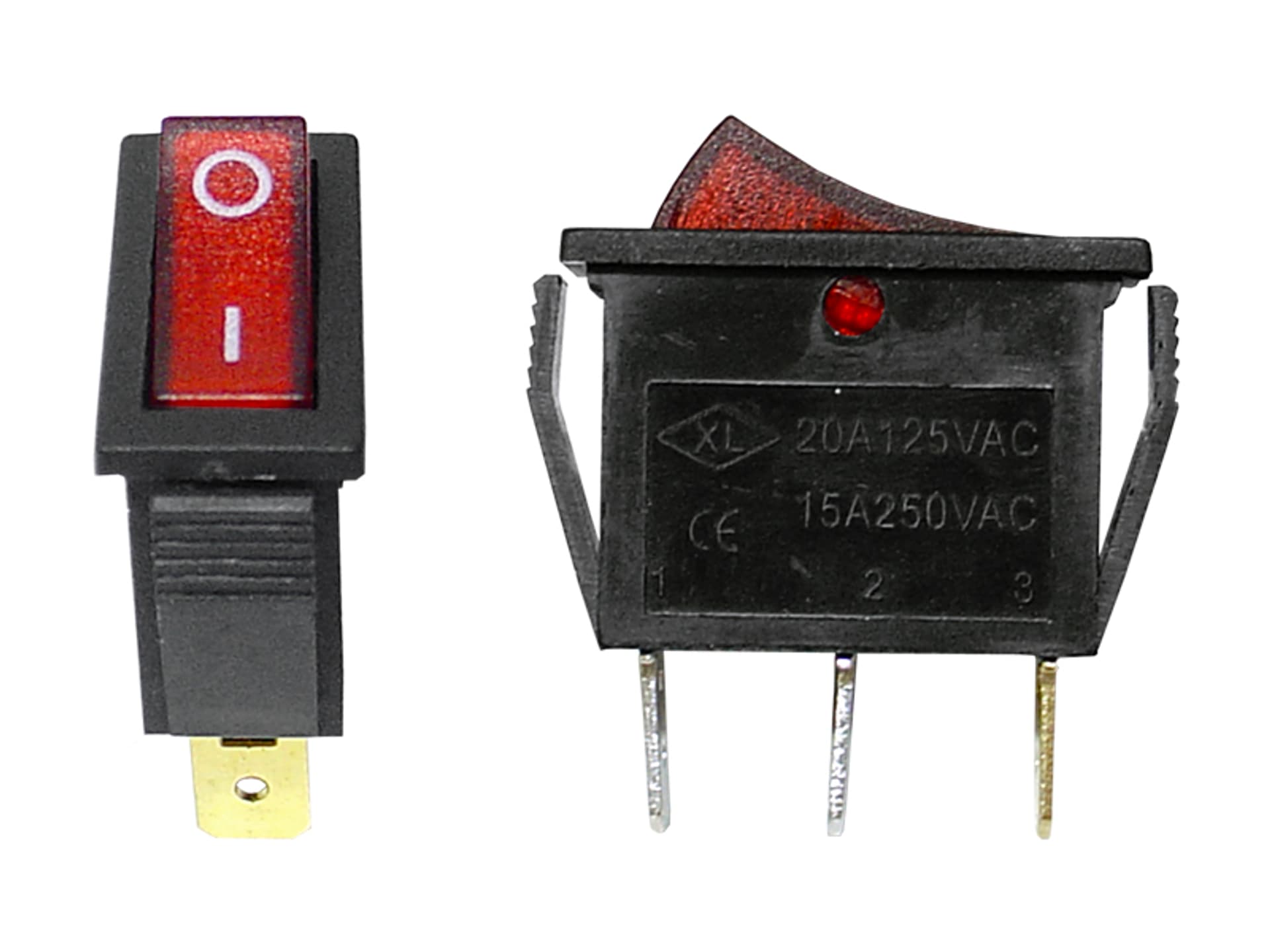 

10 szt. Przełącznik MK 111 podświetlany czerwony 230V