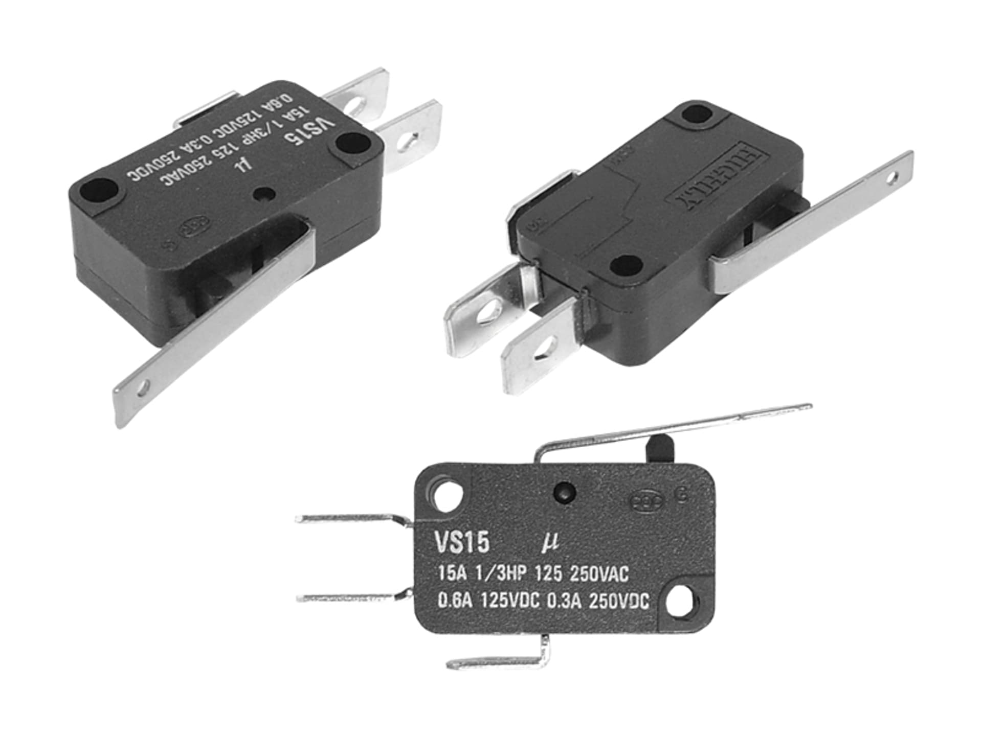 

20 szt. Mikroprzełącznik VS15N02-1C Rohs L=27.5mm, 15A 250VAC, NO+NC 00655