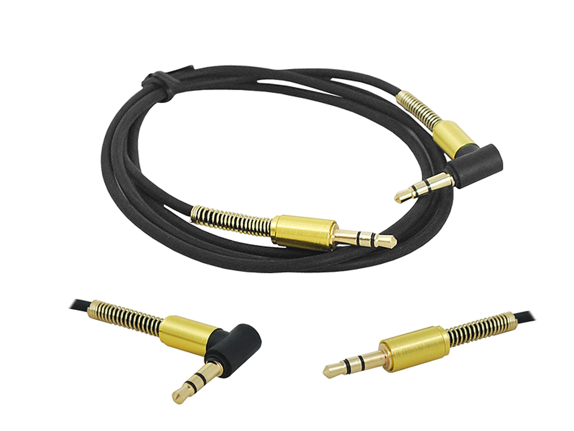 

1 szt. Kabel Jack 3,5mm-Jack 3,5mm wtyk kątowy, 1m.