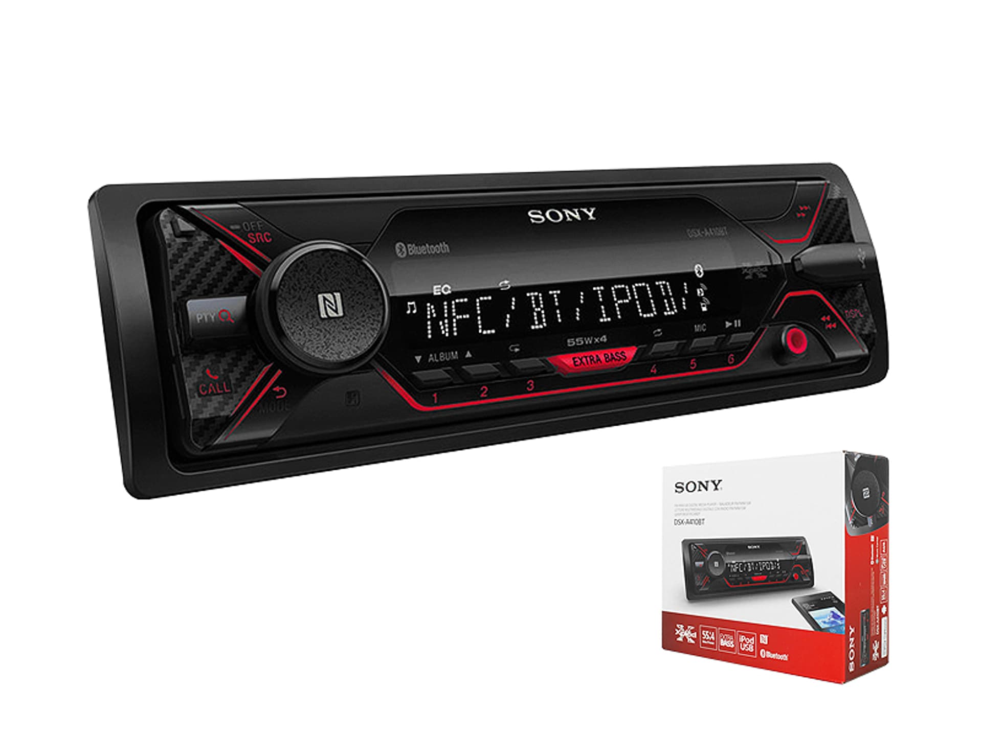 

1 szt. PS Radio samochodowe SONY DSX-A410BT RED BT.