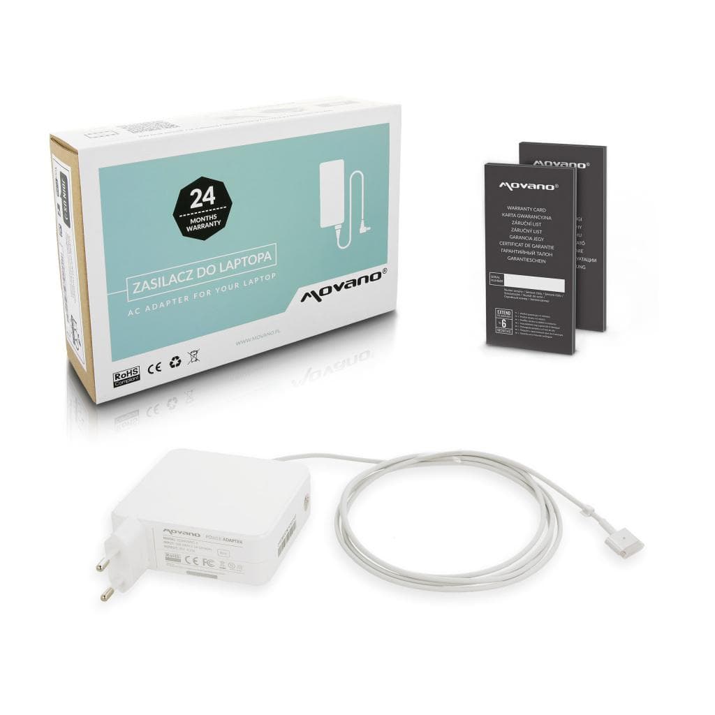 

Zasilacz Movano 20v 4.25a (magsafe 2) 85W do Apple, Magsafe 2) 85w do appl