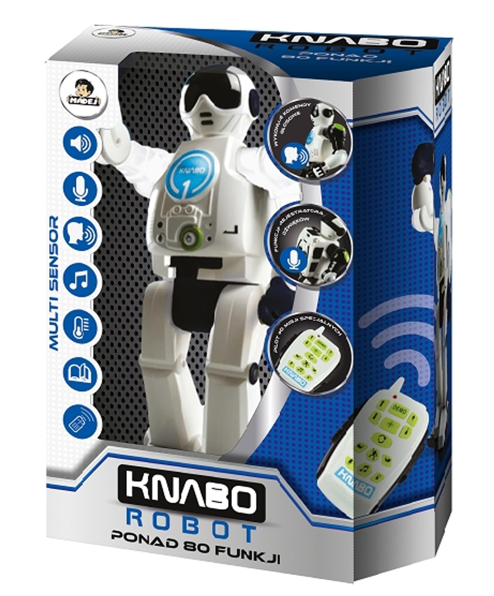

ROBOT KNABO wykonuje polecania sterowany mówi po polsku