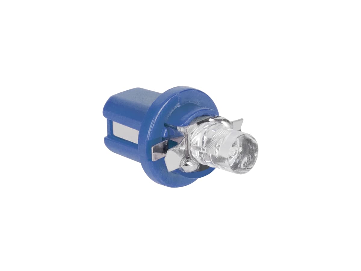 

Żarówka samochodowa 12V B8.5 d -1LED niebieska (płaska)