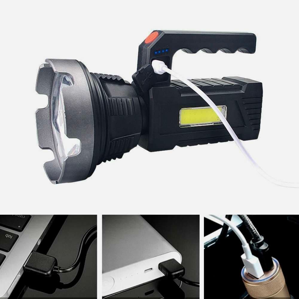 

Latarka przenośna Lampa akumulatorowa zewnętrzna Szperacz LED 50W + COB