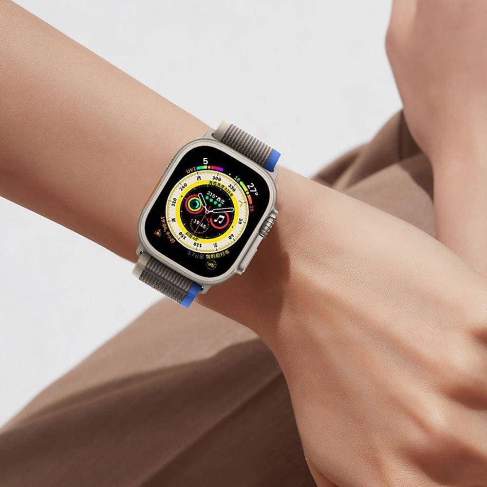 

Pasek do APPLE WATCH 4 / 5 / 6 / 7 / 8 / SE / ULTRA (42 / 44 / 45 / 49 MM) Tech-Protect Nylon Grey&Blue, 42 / 44 / 45 / 49 mm) tech-protect nylon grey&blu