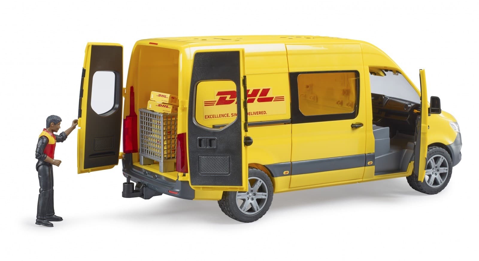 

Bus MB Sprinter DHL z figurką i akcesoriami