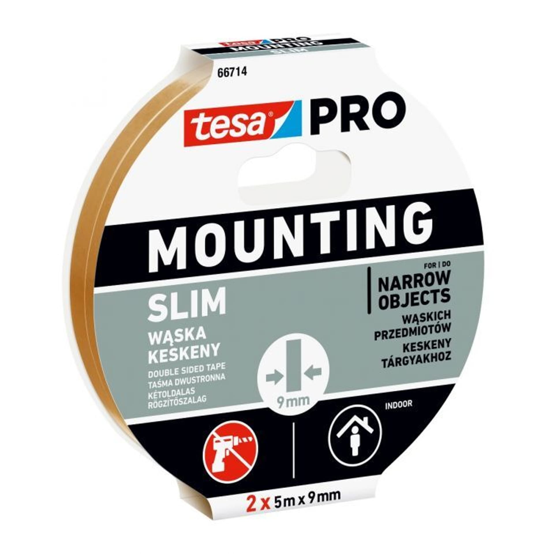 

Taśma montaż.dwustr.do listw led 2x 5m:9mm (h5571400) pro, H5571400) pr