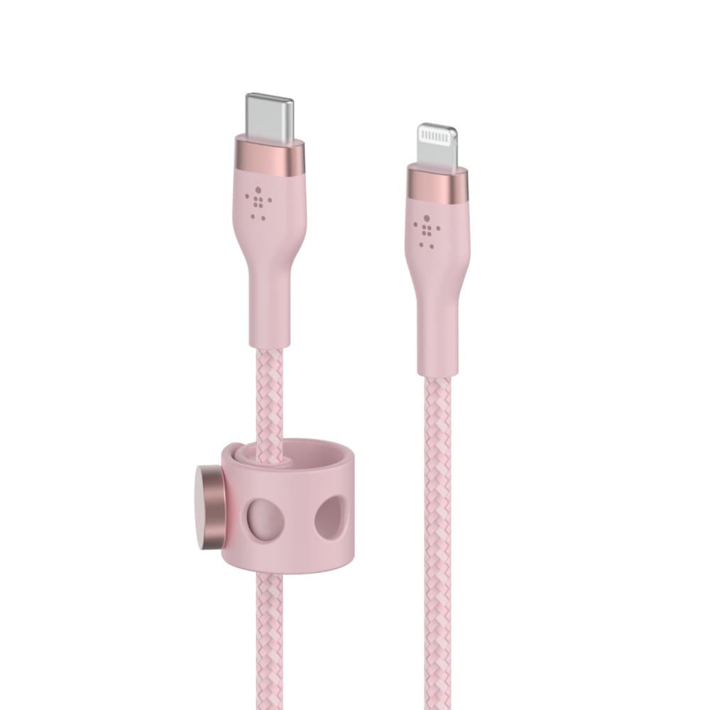 

Kabel BoostCharge USB-C/Lightning Silikonowy w oplocie 3m różowy