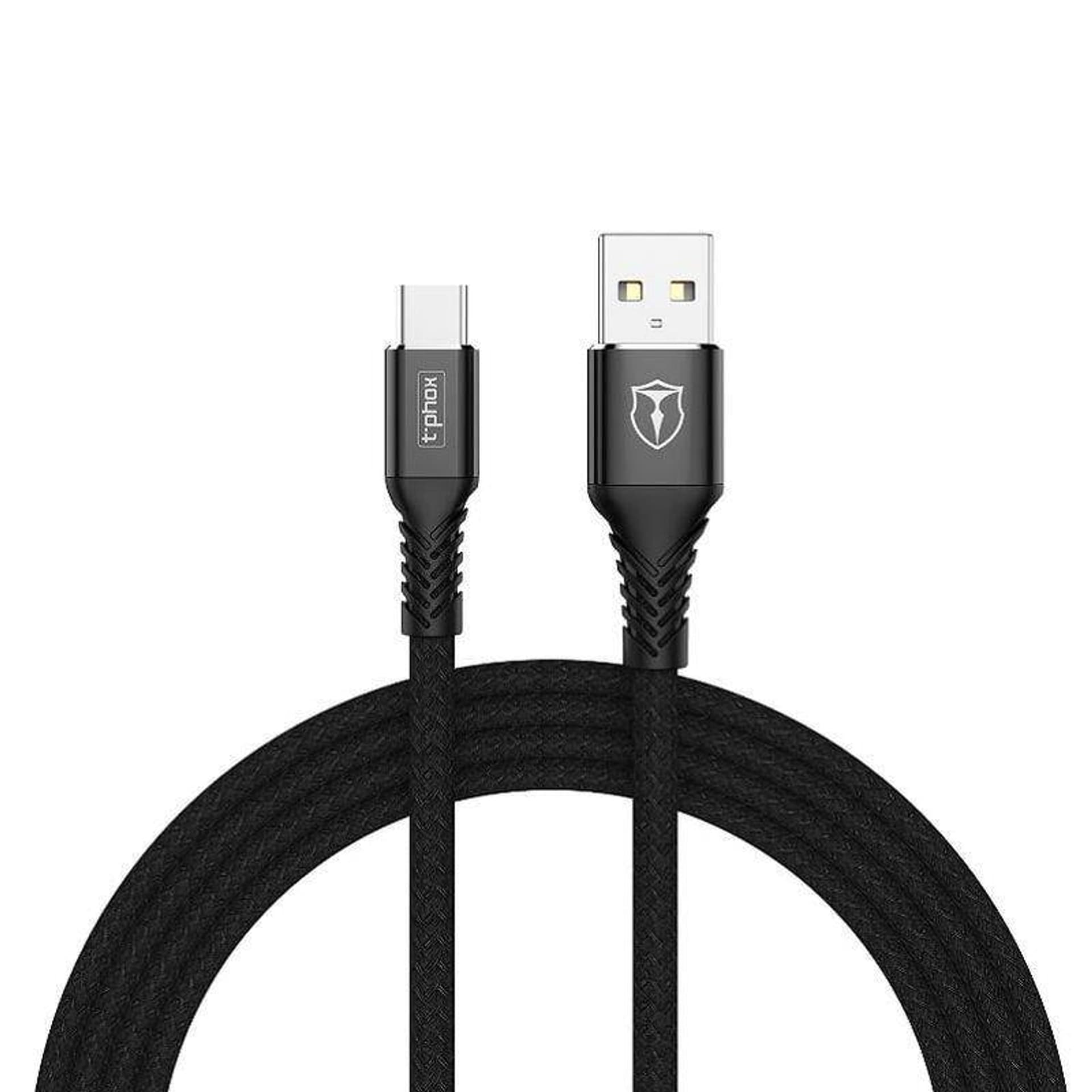 

KABEL T-PHOX JAGGER TYPE-C BLACK 2M 2,4A