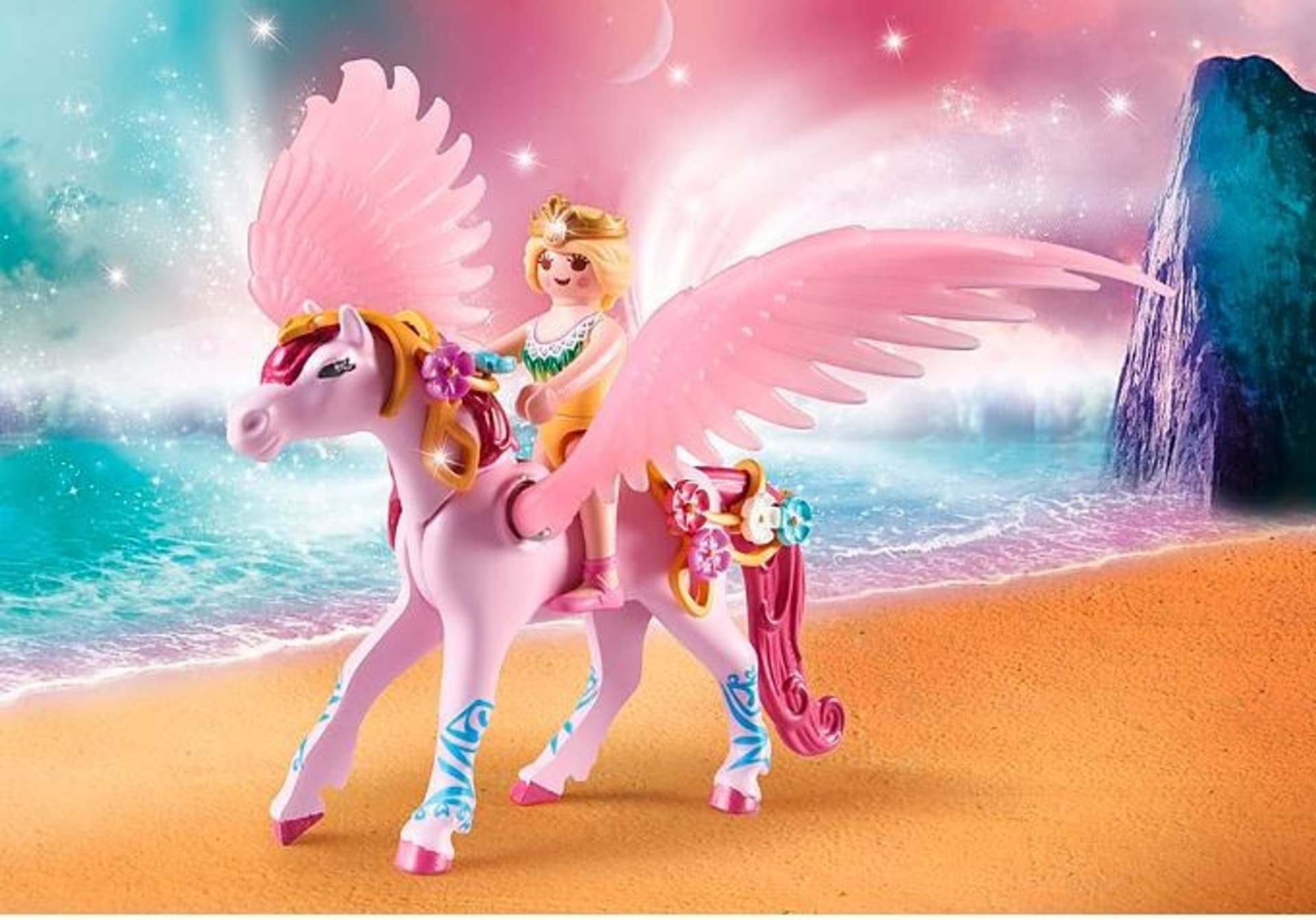 

Klocki Zestaw z figurkami Magic 71002 Powóz jednorożca z pegazem