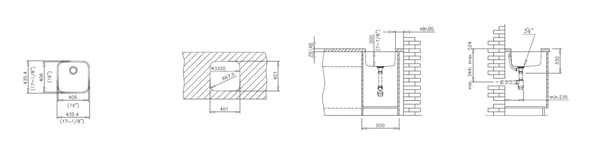 

Zlewozmywak BE 40x40 PLUS