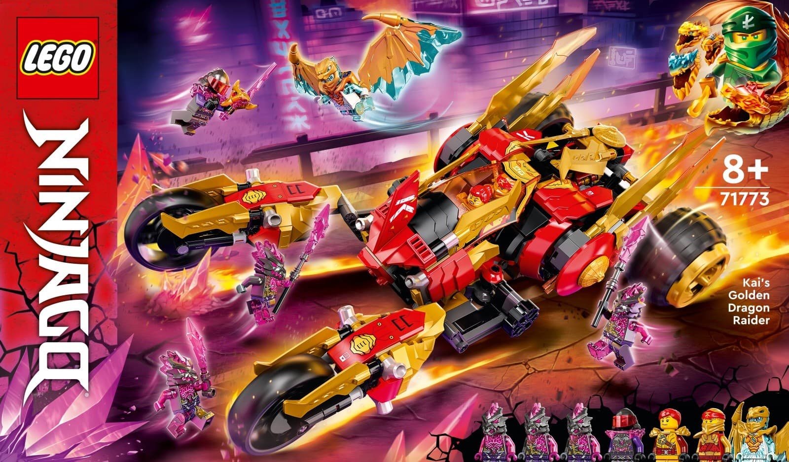

Klocki Ninjago 71773 Złoty smoczy scigacz Kaia