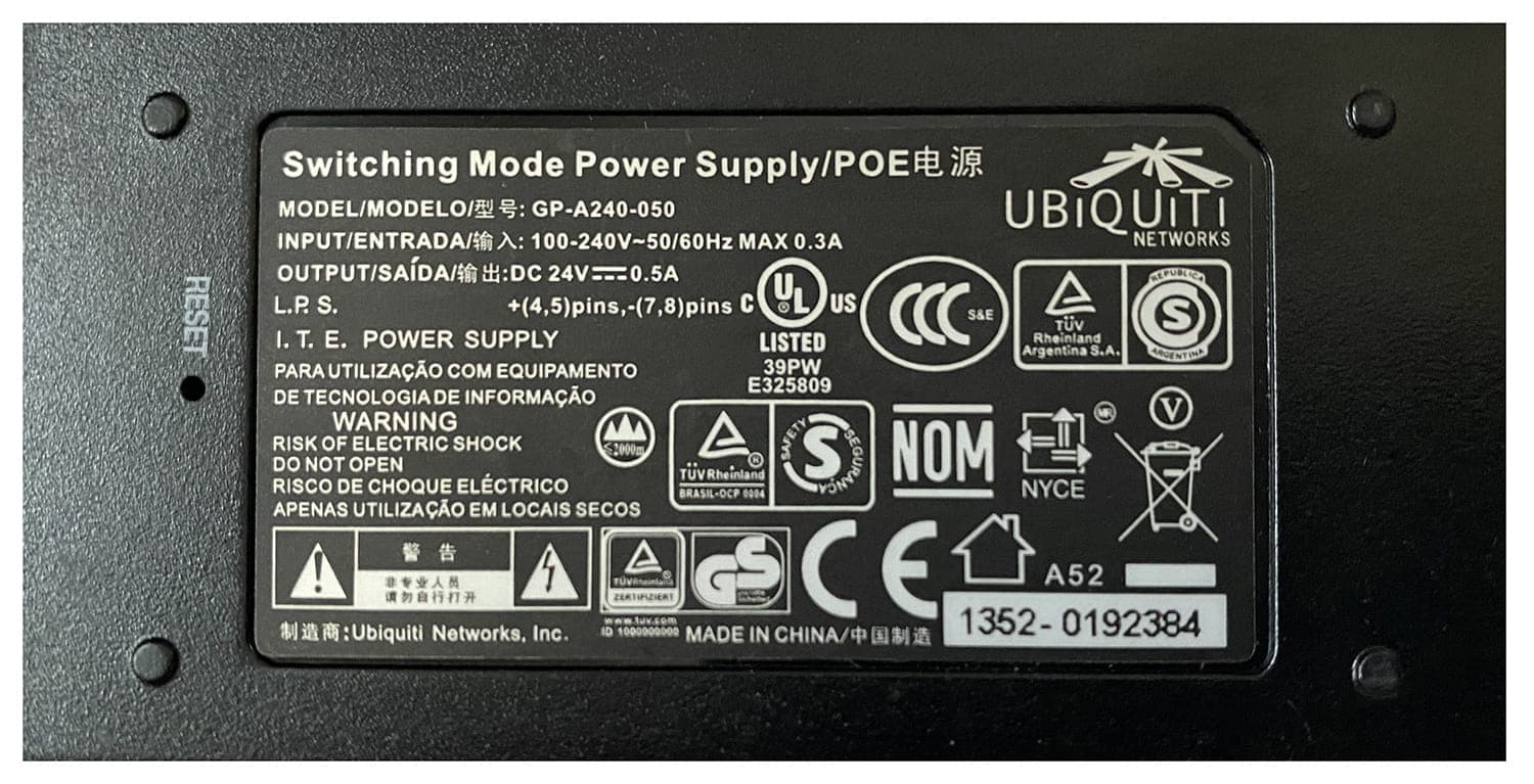 

Zasilacz POE Ubiquiti 24V 0,5A z kablem