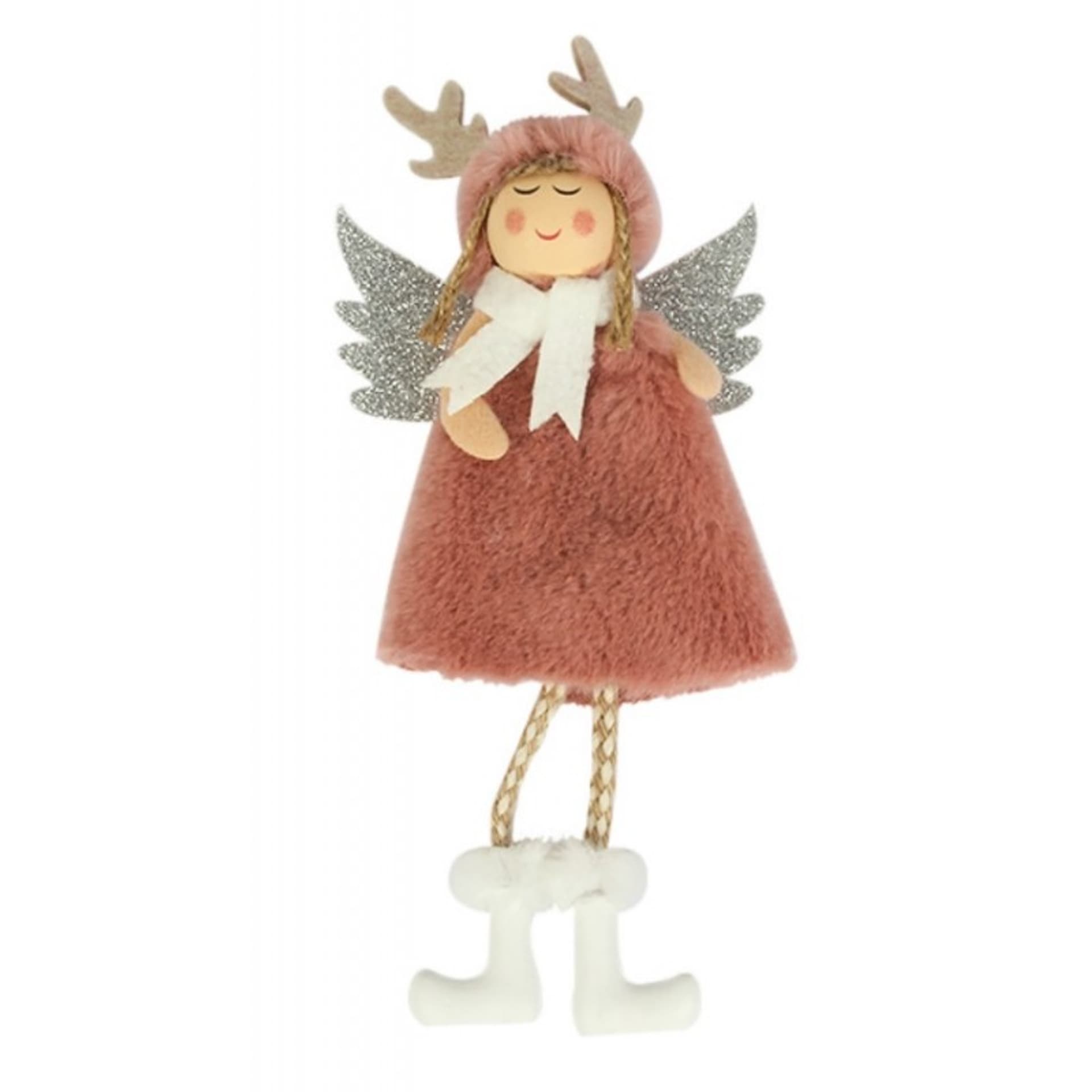 

ANIOŁ ŚWIĄTECZNY BOŻE NARODZENIE Z PLUSZU 17cm x 8 cm ASN08R