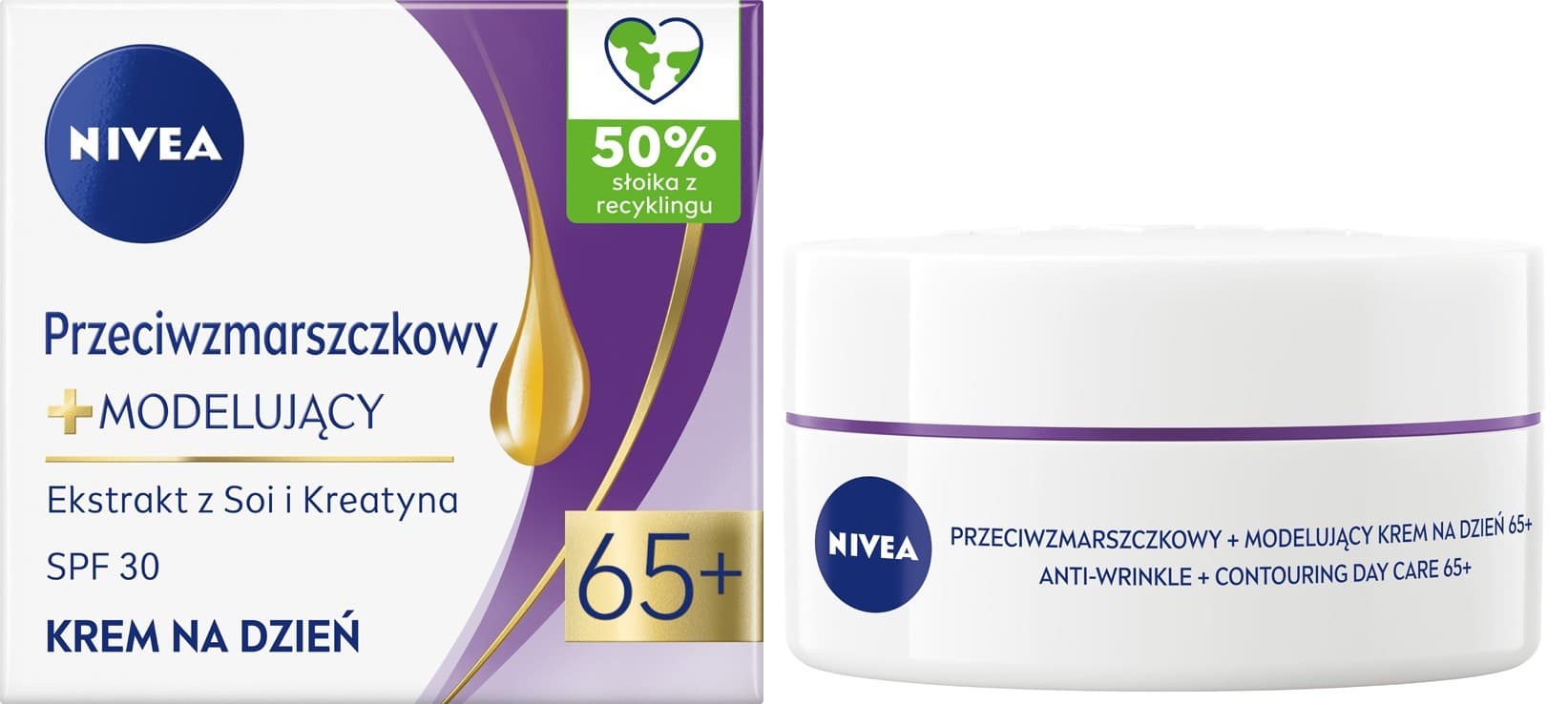 

Nivea Przeciwzmarszczkowy Krem modelujący 65+ na dzień - 50ml