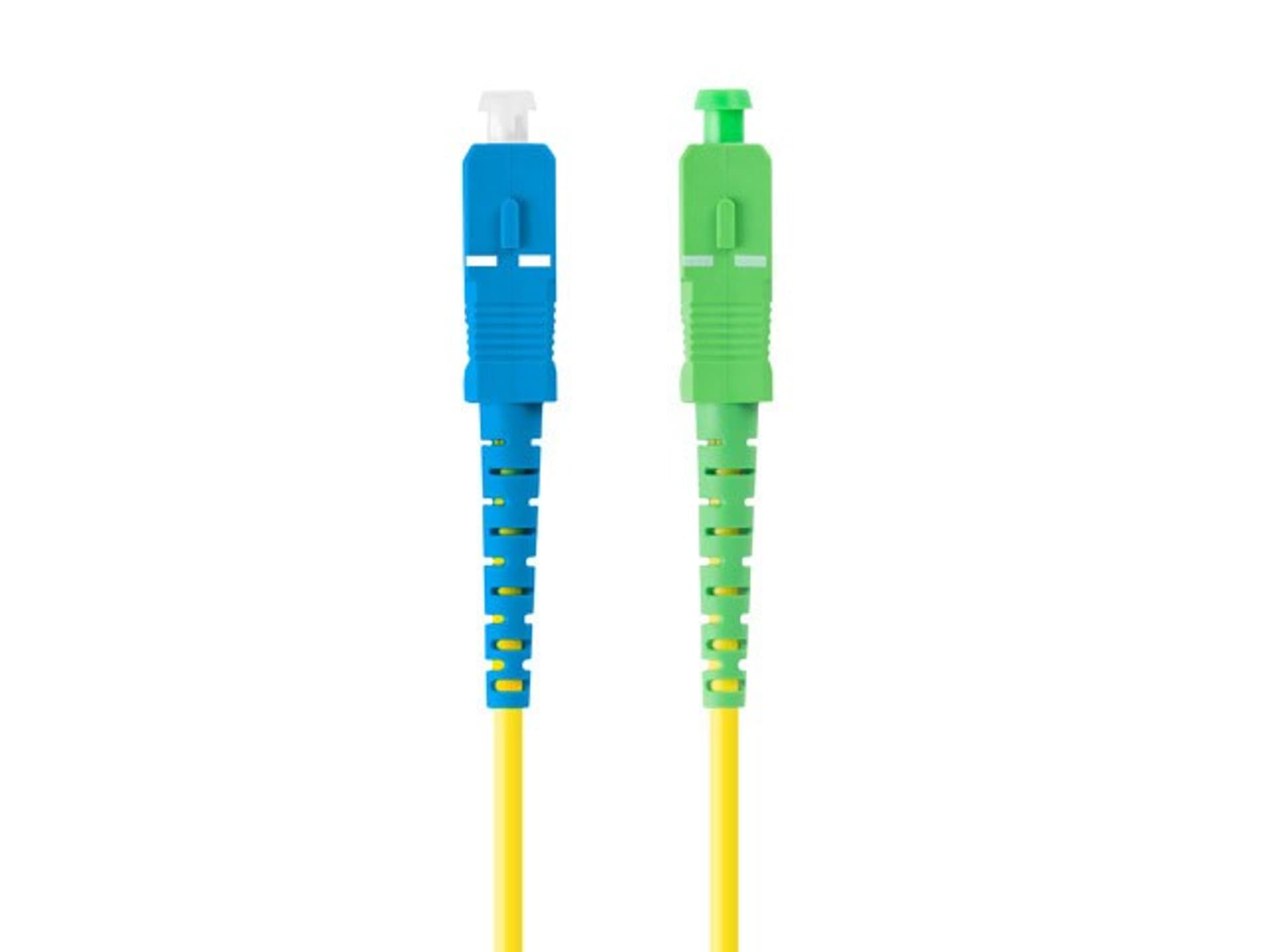 

Patchcord światłowodowy Sm Sc/Apc-Sc/Upc Simplex 3.0mm 5M żółty